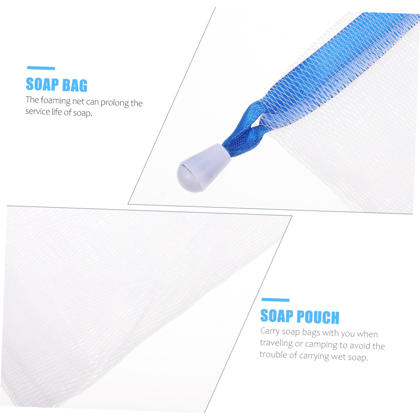 20Pcs Reusable Soap Foaming Nets - Durable Mesh Soap Saver Bags with Hanging Rope for Lathering & Storing Bar Soaps - Bath & Shower Accessories for Sensitive Skin - Eco-Friendly Home, Travel, Gym & Camping Essentials - Perfect for Creating Luxurious Lather & Reducing Soap Waste - Great for Daily Shower, Spa Days, Travel Toiletries, Sustainable Bathroom Routine & Gift Giving - Ideal for Sensitive Skin Care, Eco-Conscious Living, Hotel Stays and On-the-Go Hygiene
