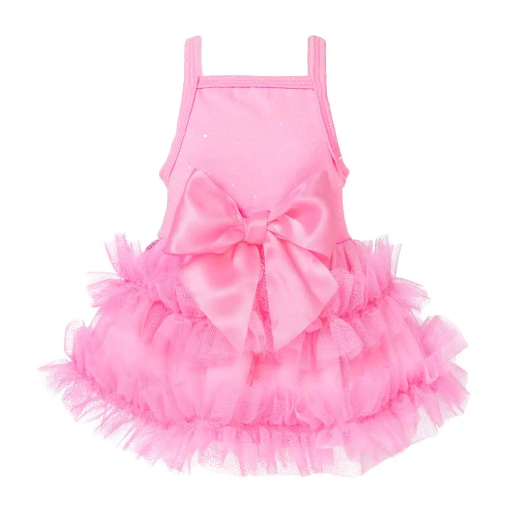 Bohemian Pink Dog Tutu Dress for Small Dogs - Cute Pet Costume for Parties, Photos & Special Occasions