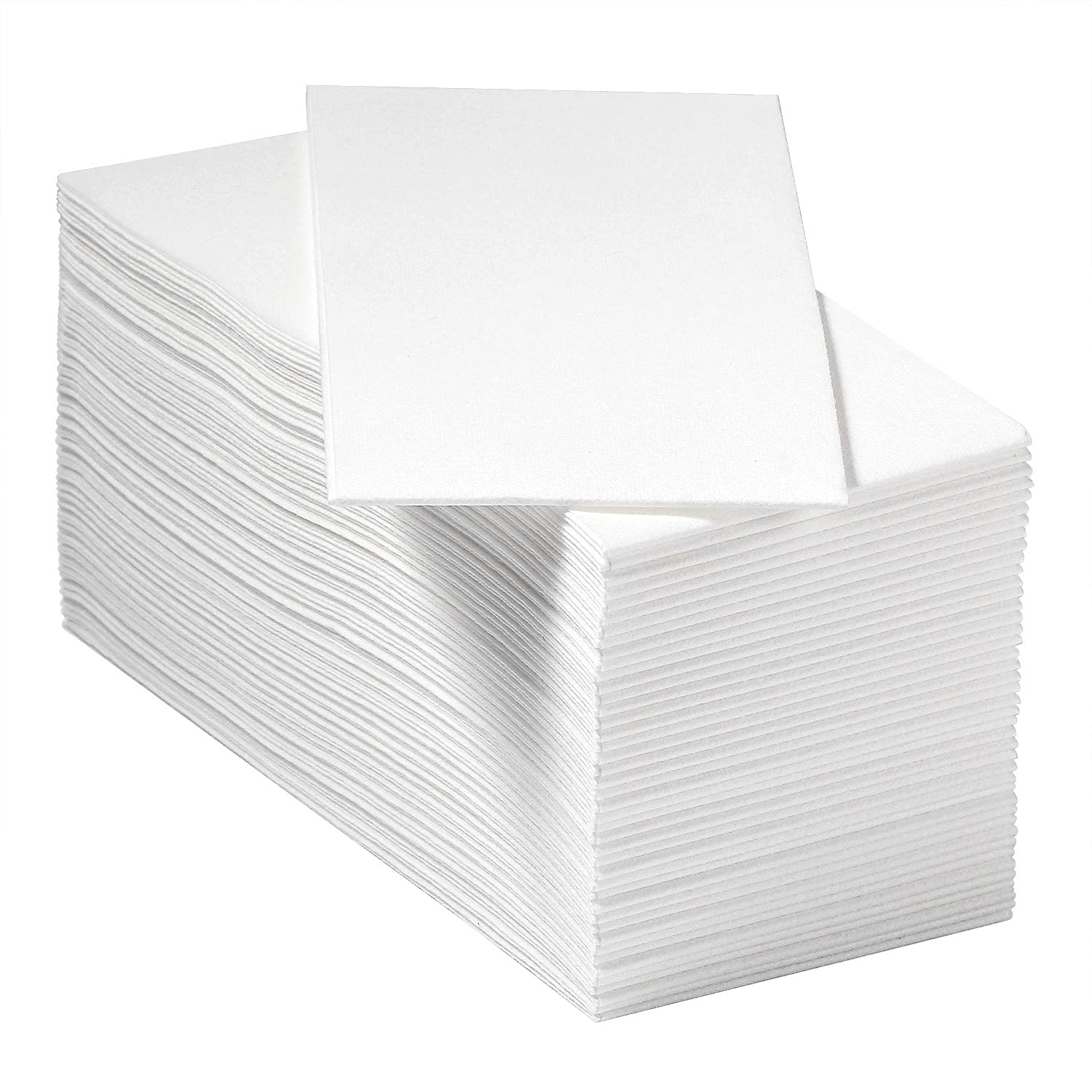 50 Pack Disposable Guest Towels - Premium White Linen Feel Napkins | Eco-Friendly Bathroom Paper Hand Towels for Parties, Christmas, Halloween, Thanksgiving | Perfect for Home, Restaurants & Events