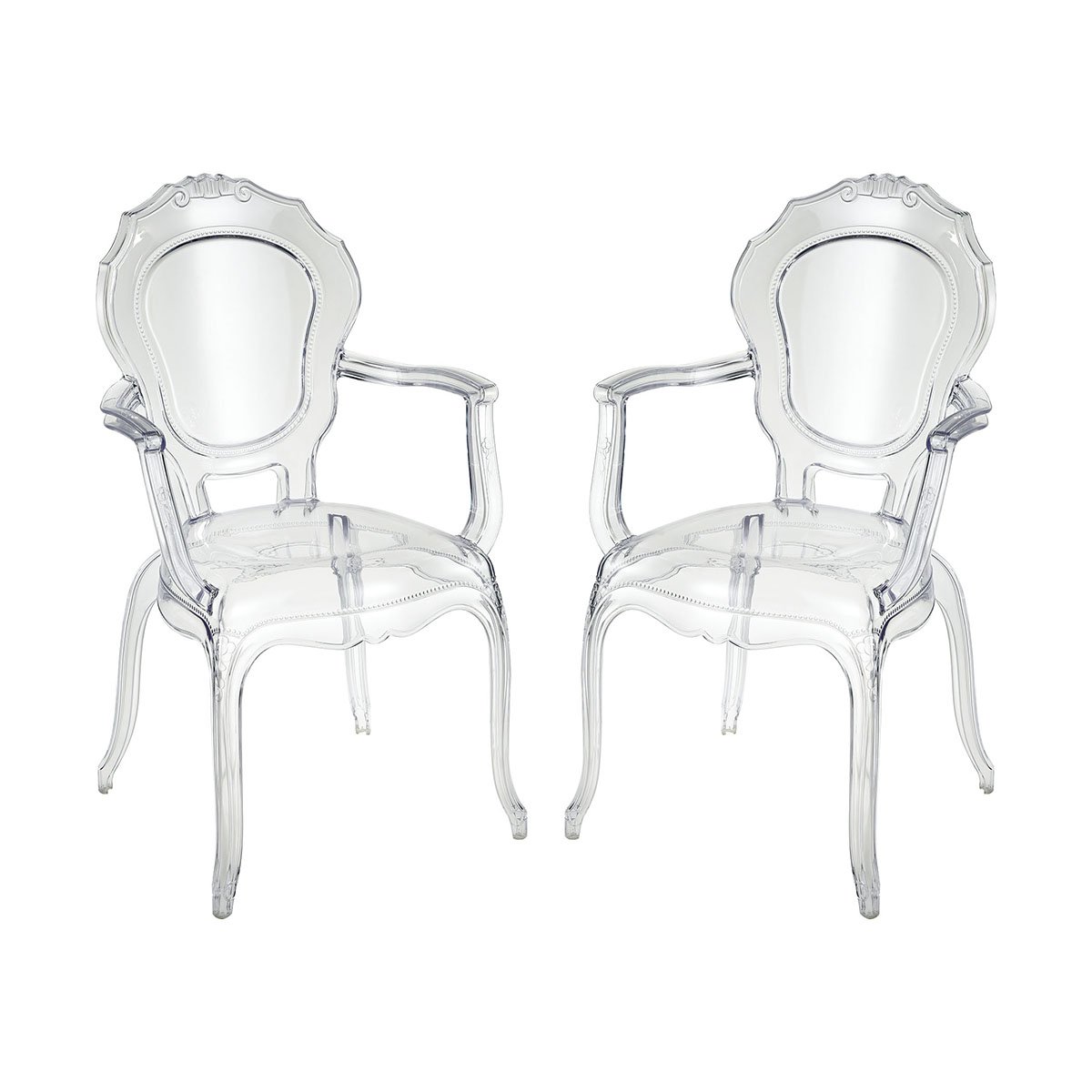 Vie En Rose Armchair - White Upholstered Accent Chair for Living Room, Bedroom & Office - Stylish Home Seating Furniture