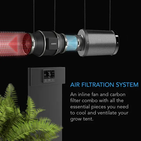 AC Infinity 4x4 Grow Tent with Ventilation Kit - Complete Indoor Hydroponic System for Home Gardening & Plant Cultivation