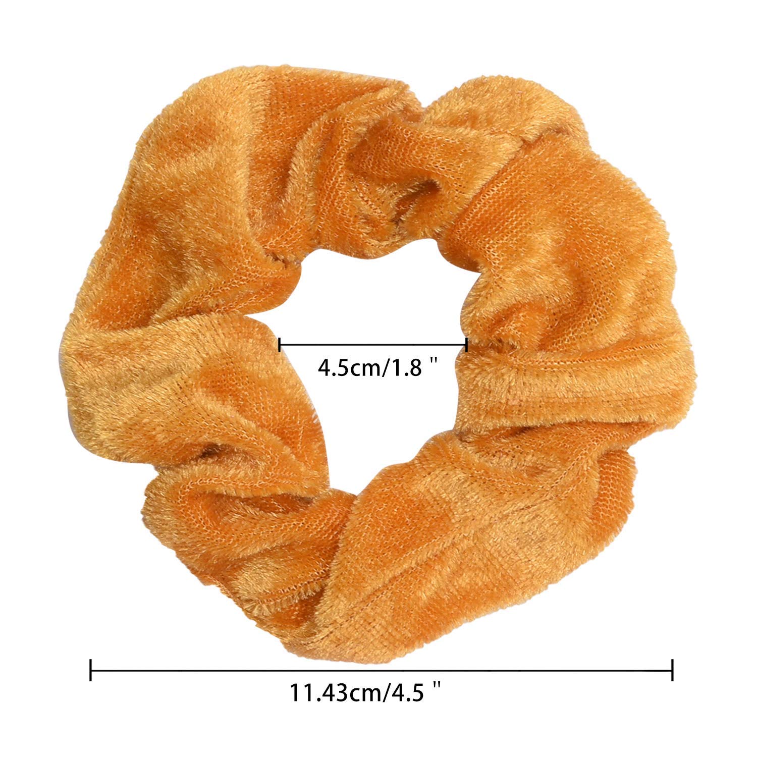 FAMEZA 10 Pcs Velvet Scrunchies Hair Ties - Soft Elastic Flannel Hair Bands for Women, No-Slip Hair Accessories for Workout, Yoga, Office & Daily Use