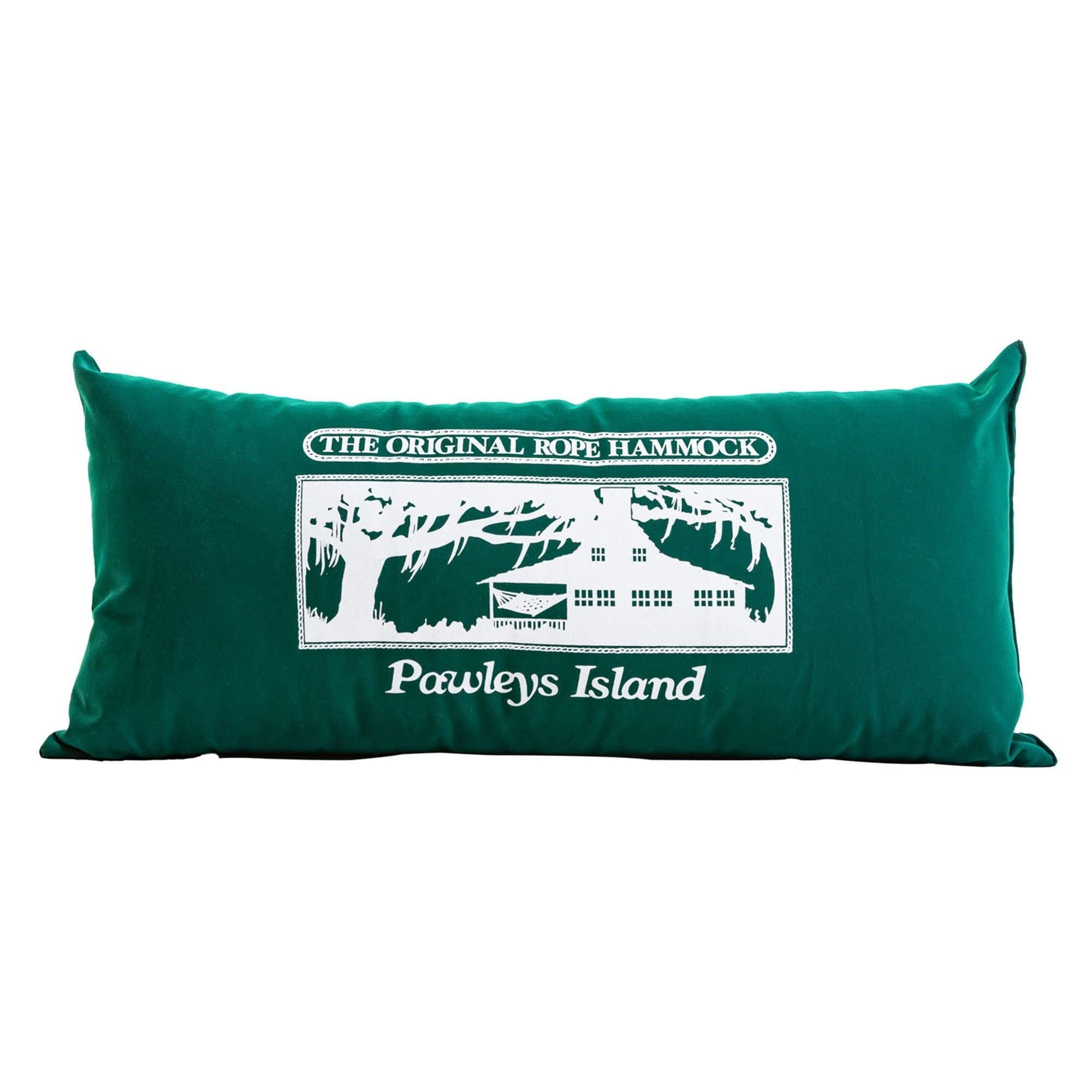 Original Pawleys Island The Hammock Shop - Premium Green Hammock Pillow with Sunbrella Fabric & Hook & Loop Fasteners | Handcrafted in USA | Perfect for Backyard Relaxation, Beach Lounging & Outdoor Adventures