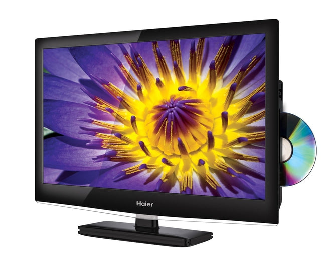 HAIER LEC24B1380 24 Inch 1080P LED TV with Built-in DVD Player, 60Hz Refresh Rate - Perfect for Bedrooms, Dorms, and Small Spaces