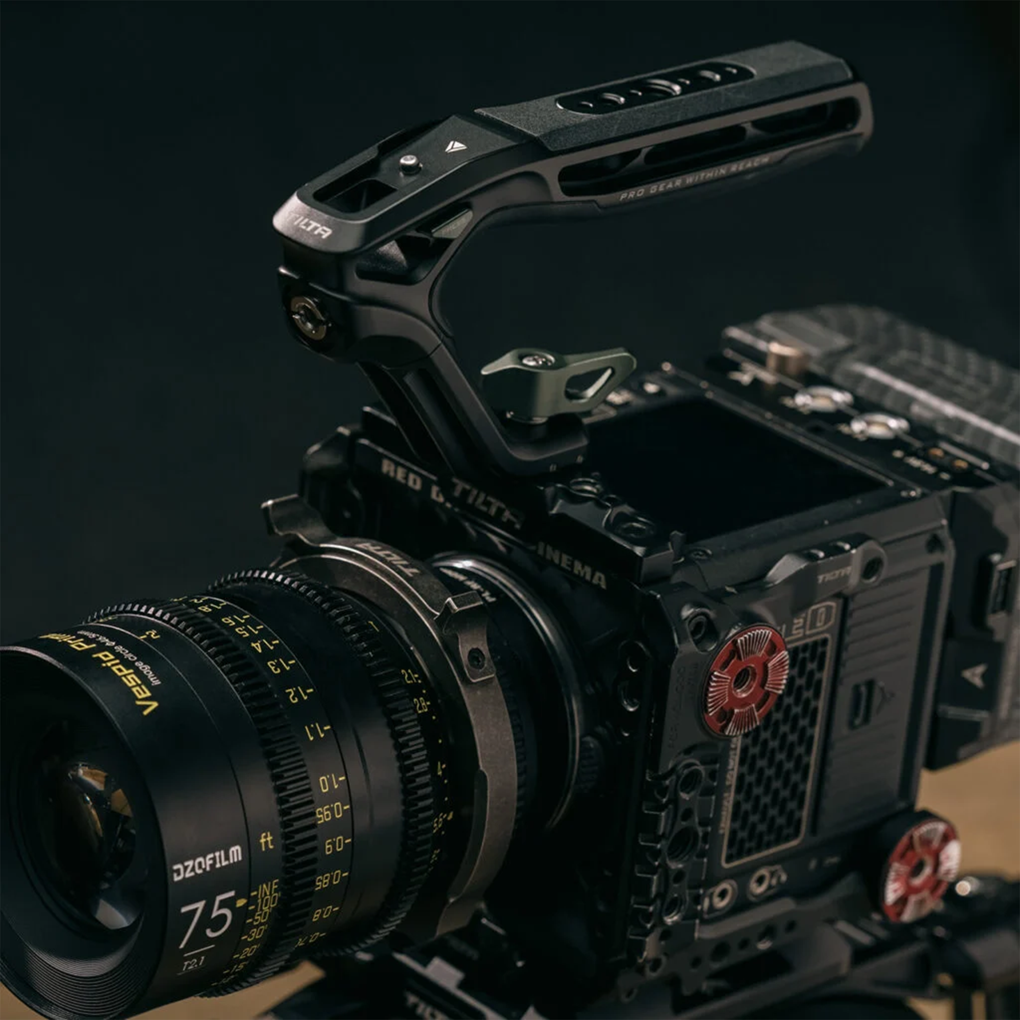 Tilta Xeno Top Handle with Cold Shoe Mount for DSLR Cameras - Black | Perfect for Vlogging, Filmmaking & Photography Accessories
