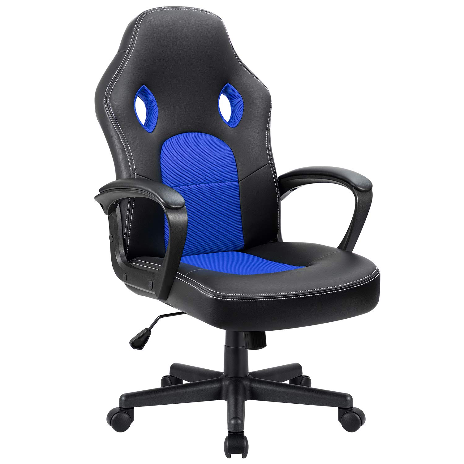 Furmax Ergonomic Office Chair - Adjustable Leather Gaming Chair with Lumbar Support & Armrests, Racing Style Computer Desk Chair for Home Office & Gaming Setup (Blue)