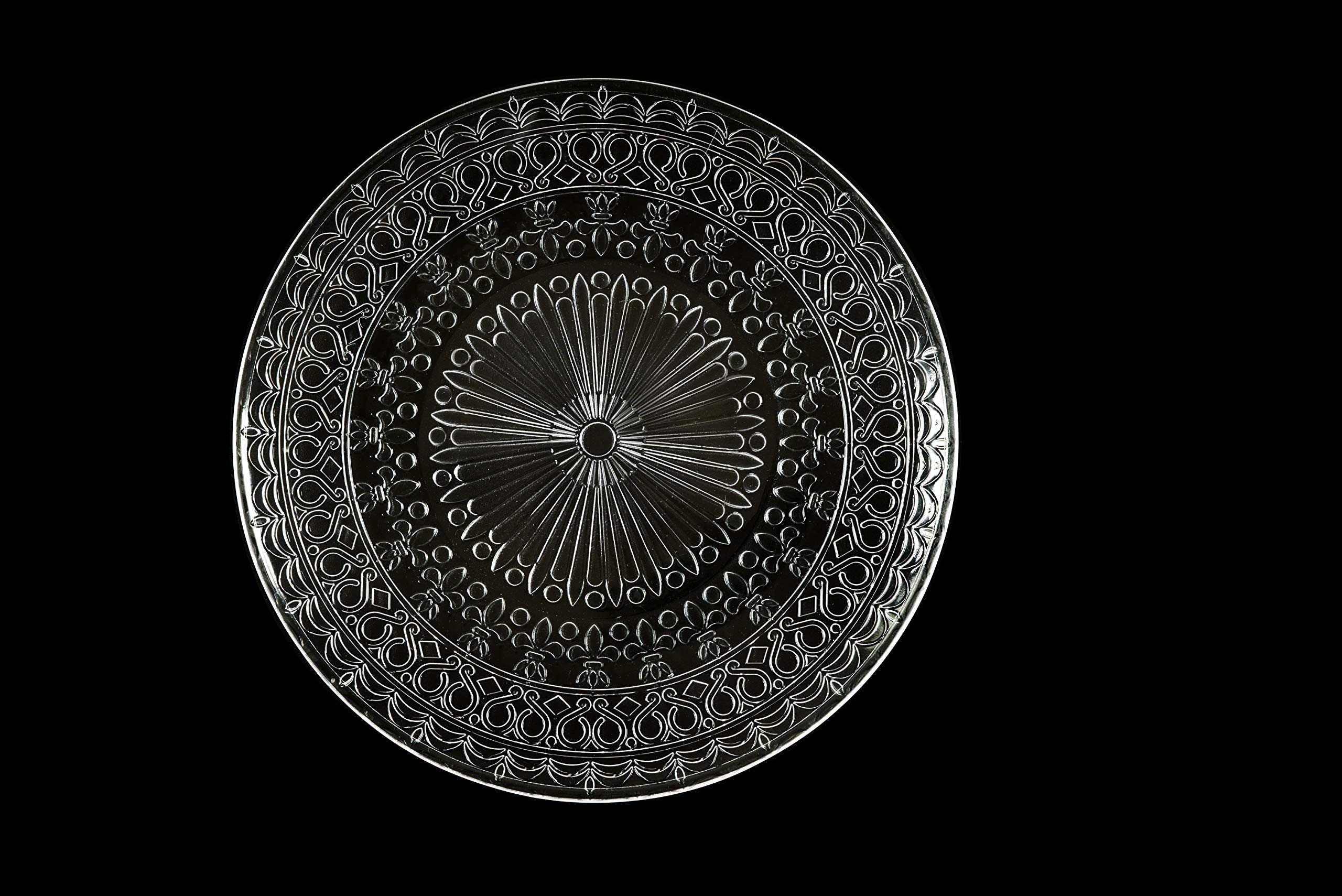 Barski Glass Dinner Plates Set of 4 - 10.2