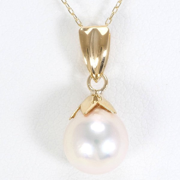 18K Yellow Gold Pearl Necklace for Women - Elegant Pearl Jewelry Gift for Wedding, Anniversary & Special Occasions