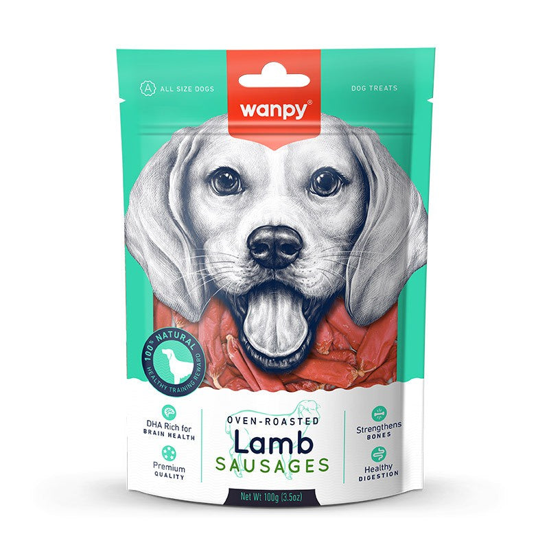 Wanpy Oven Roasted Dog Jerky Treats 100g - 6 Flavor Varieties for Small & Large Dogs | Natural Protein Snacks for Training & Rewards