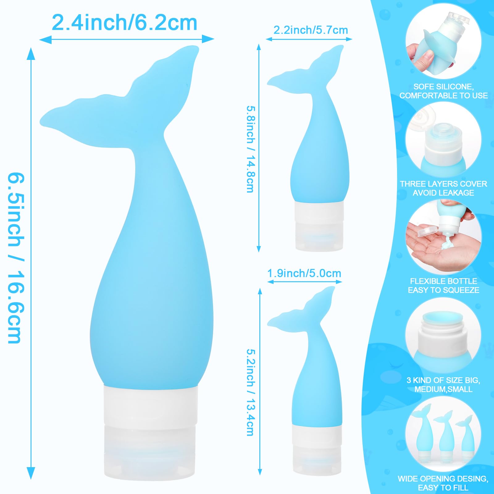 Toplive Leakproof Travel Bottles for Toiletries - TSA Approved Silicone Travel Size Containers Set - Perfect for Airplane Essentials, Women's Toiletry Kit & Vacation Packing Accessories