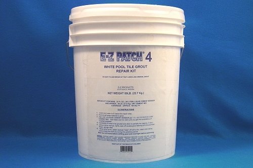 EZ Products EZP-139 White Sanded Pool Tile Grout - 50 LB Bag for Swimming Pool Maintenance, Repair & Renovation | Durable Waterproof Grout for Pool Tiles, Mosaics & Backsplashes