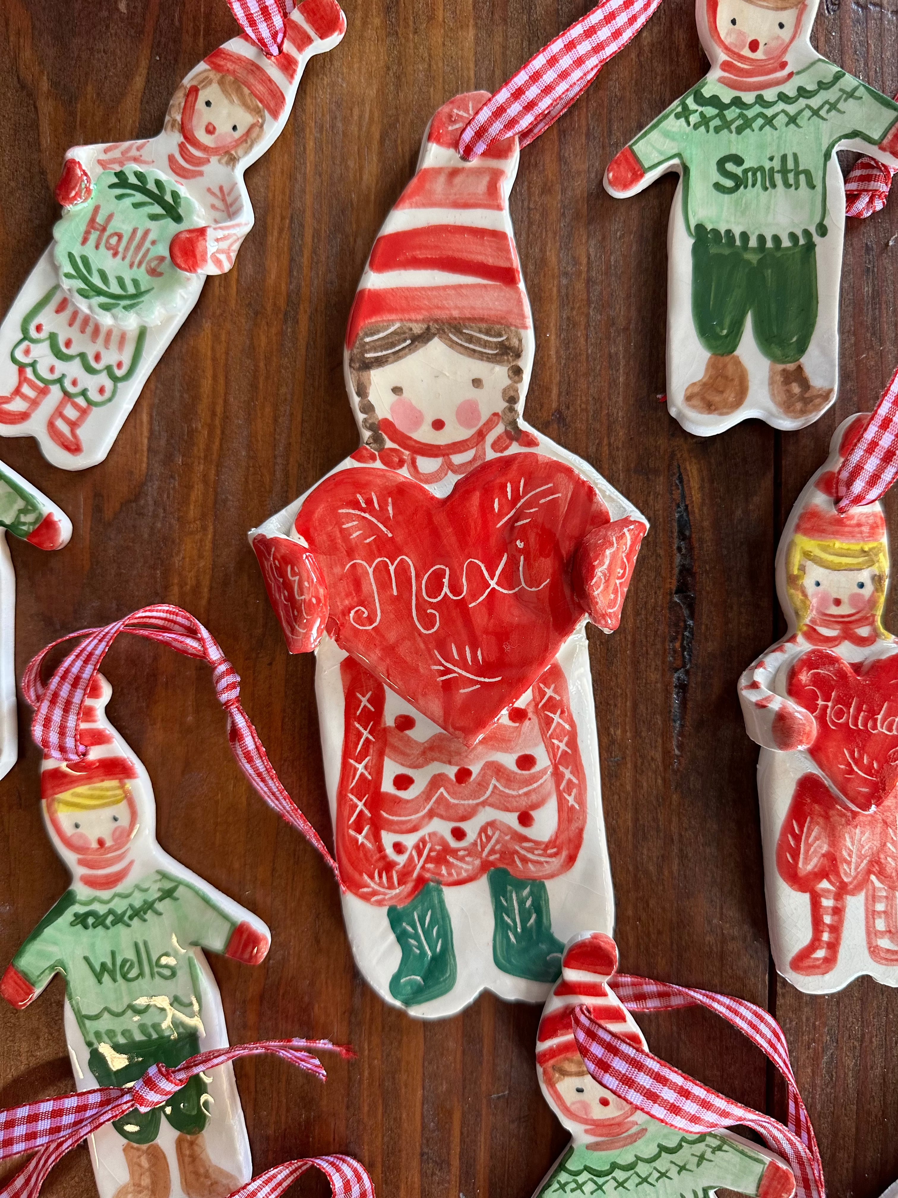 XL Christmas Ornament Red Girl - Large Festive Holiday Tree Decoration for Home, Office & Christmas Party Decor