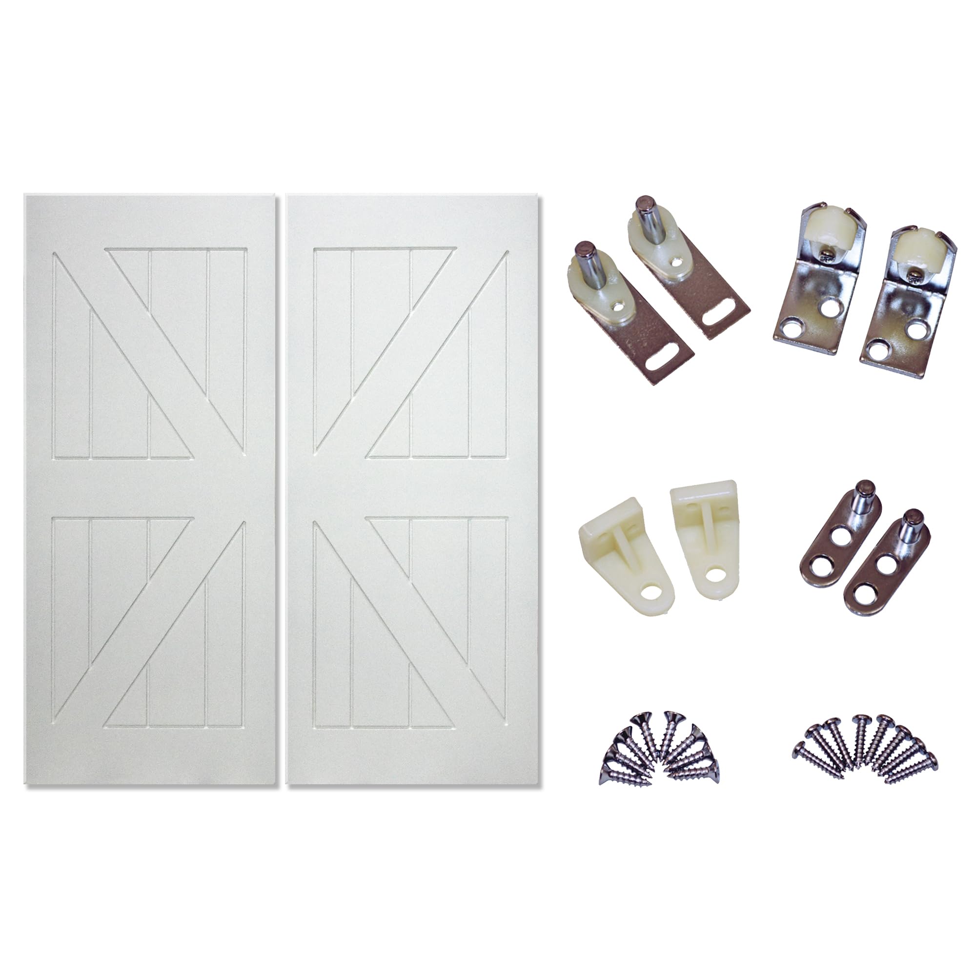 Swinging Cafe Doors Primed Barn Doors - 3/4