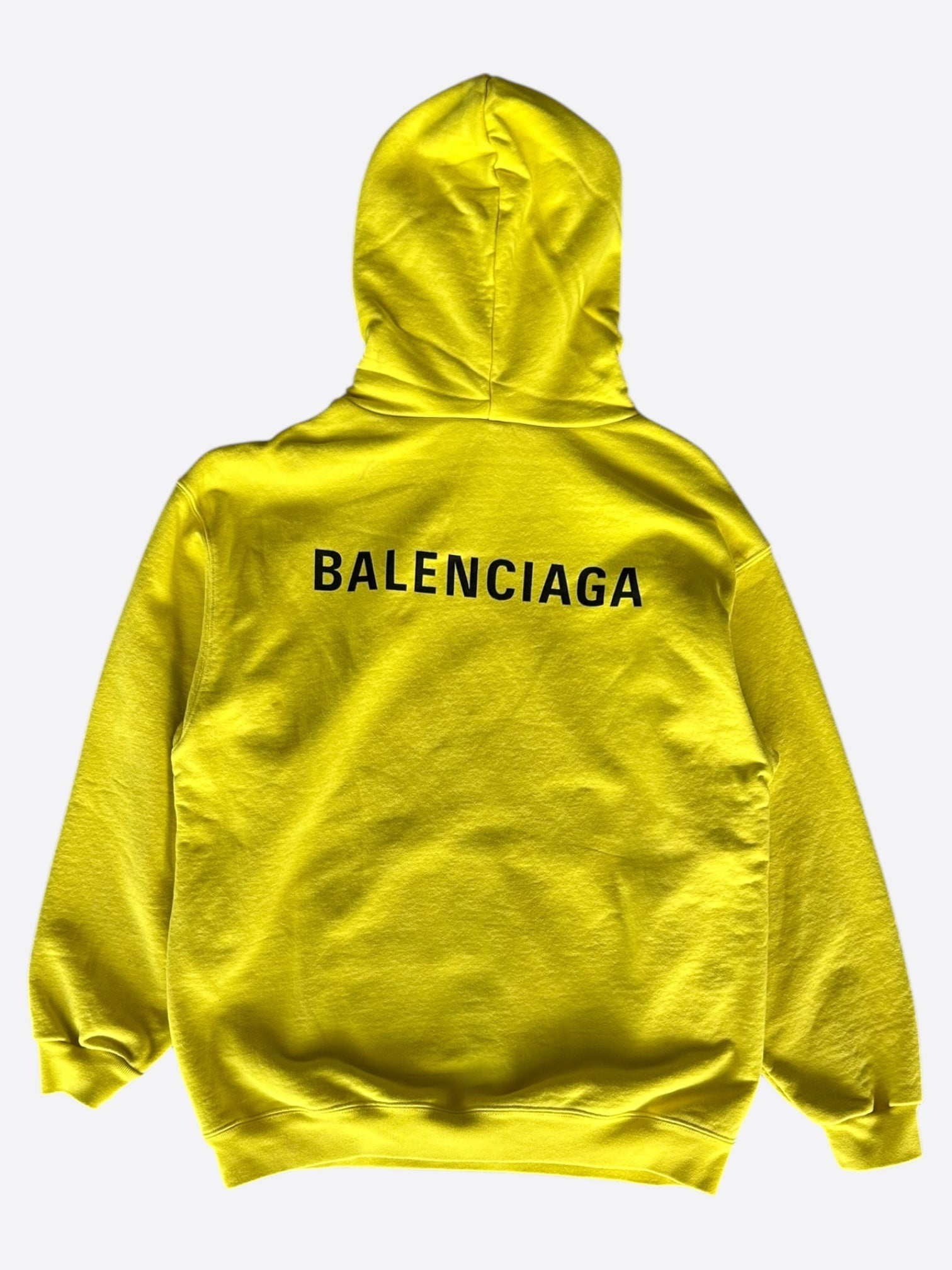 Balenciaga Yellow & Black Logo Hoodie for Men & Women | Streetwear Fashion | Casual Wear & Gym Outfit