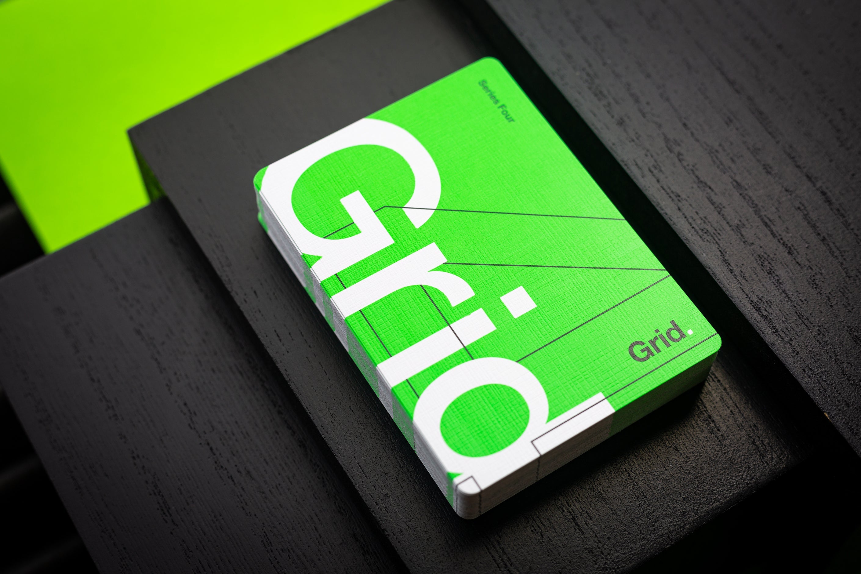 Grid Series Four Typographic Playing Cards - Unique Graphic Design Deck for Poker, Magic Tricks & Collectors | Perfect for Game Nights, Gifts & Cardistry