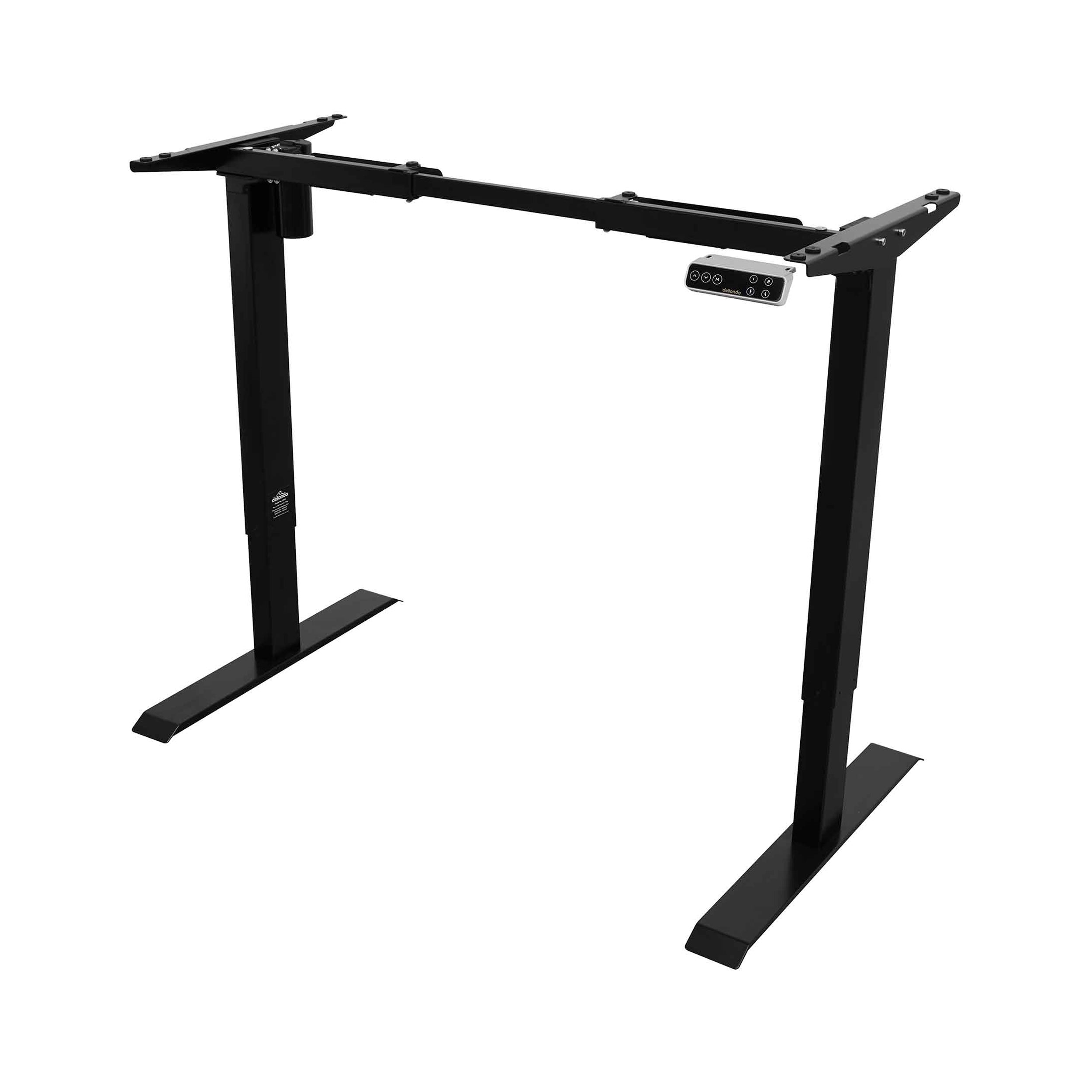 Single Motor Adjustable Desk Frame with Digital Controls - 70kg Weight Capacity, Black (DH18) | Perfect for Home Office, Standing Desk & Ergonomic Workstation Setup