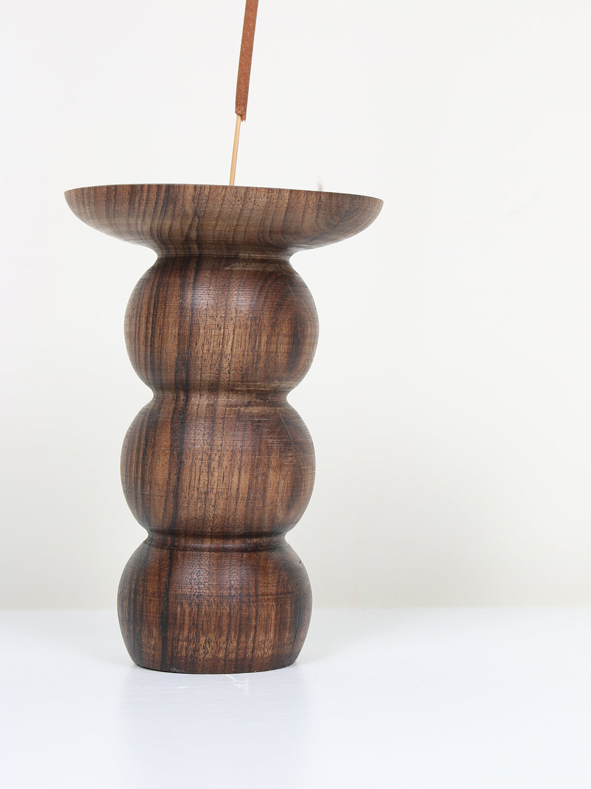 Premium Walnut Wood Incense Holder with Bubble Design - Handcrafted Aromatherapy Accessory for Meditation, Yoga, and Home Decor