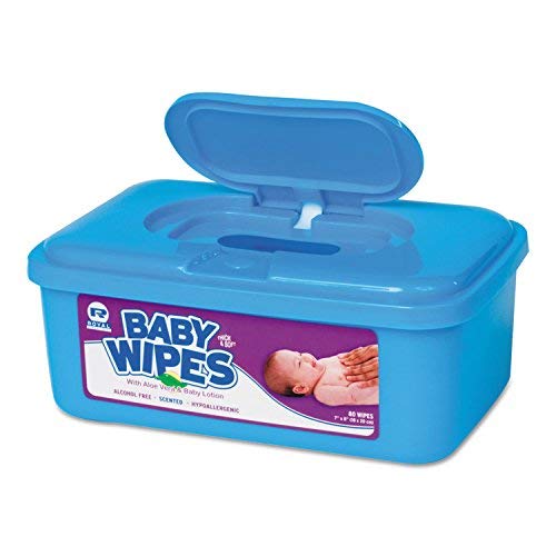 Royal RPBWS80 Scented Baby Wipes - 80 Count per Tub, 12 Tubs per Carton | Gentle for Newborns, Diaper Changes & On-the-Go Cleaning