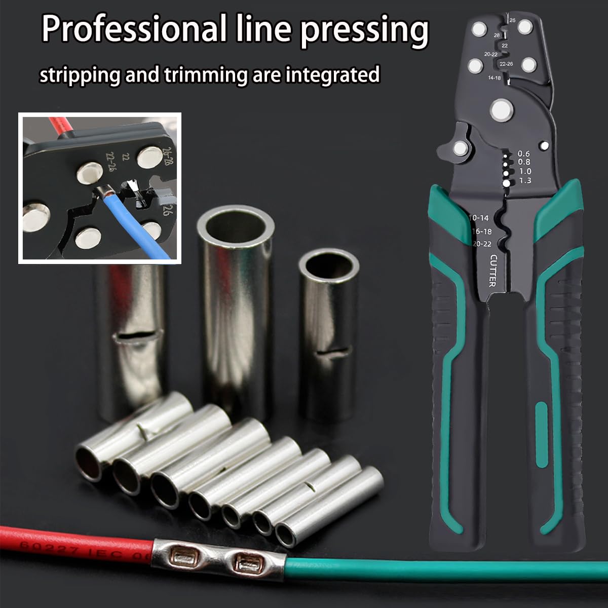 120 Pcs 26-22 AWG Non Insulated Butt Connectors, Seamless Crimp Terminals for Electrical Wiring - Automotive, Marine & DIY Electrical Projects