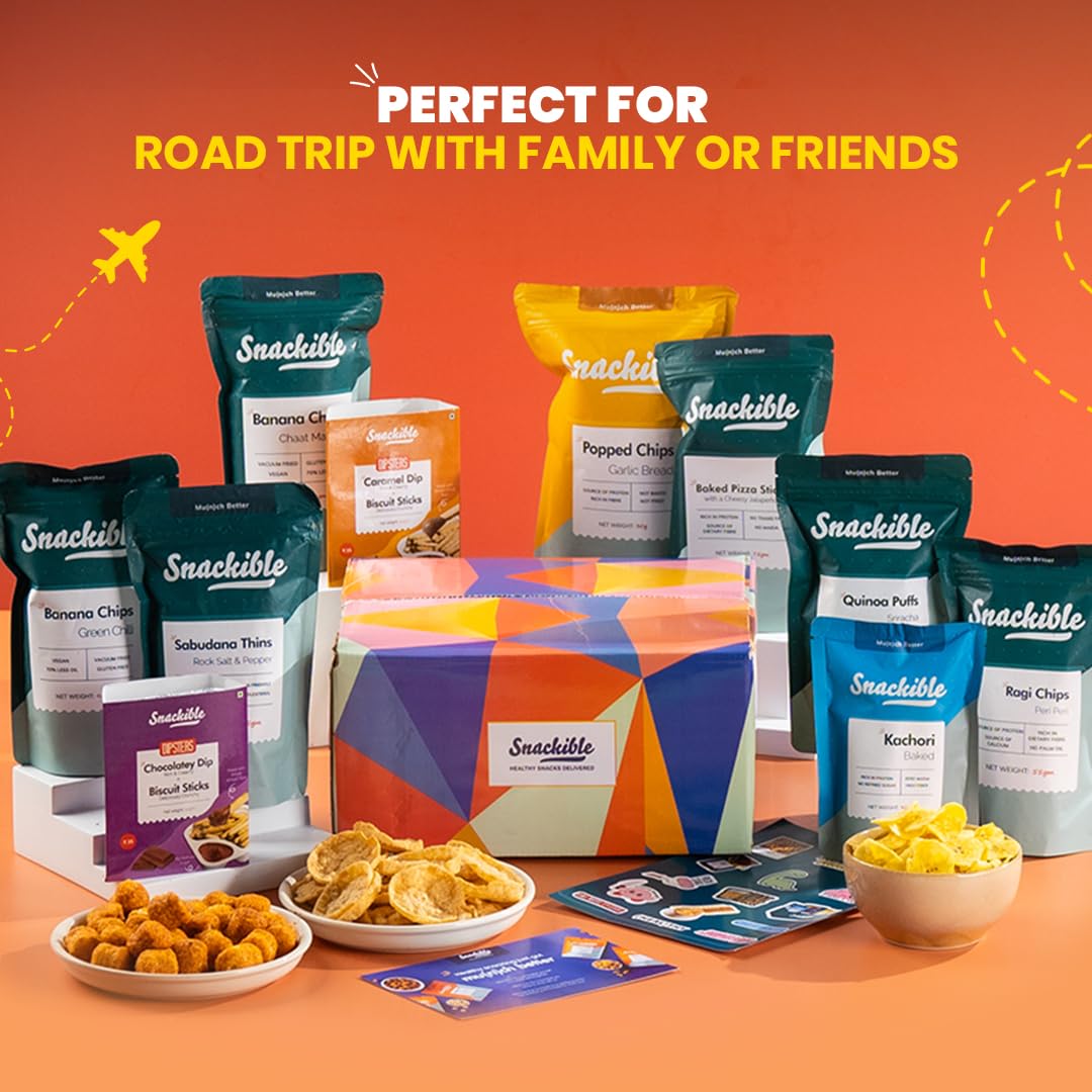 Snackible Bestselling Healthy Snacks Gift Box - 10 Gourmet Snacks Variety Pack | Perfect for Corporate Gifts, Office Snacks & Holiday Present Ideas | Gluten-Free & Organic Options