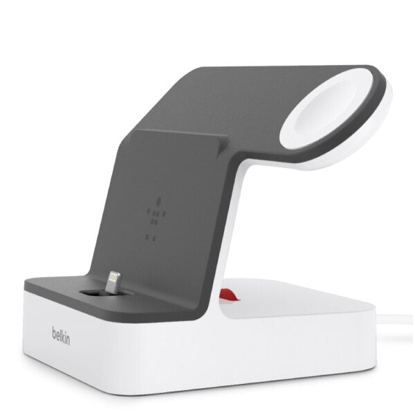 Belkin Charger for Apple Watch & iPhone - White | Fast Charging, Dual Device Power | Perfect for Travel, Home & Office Use