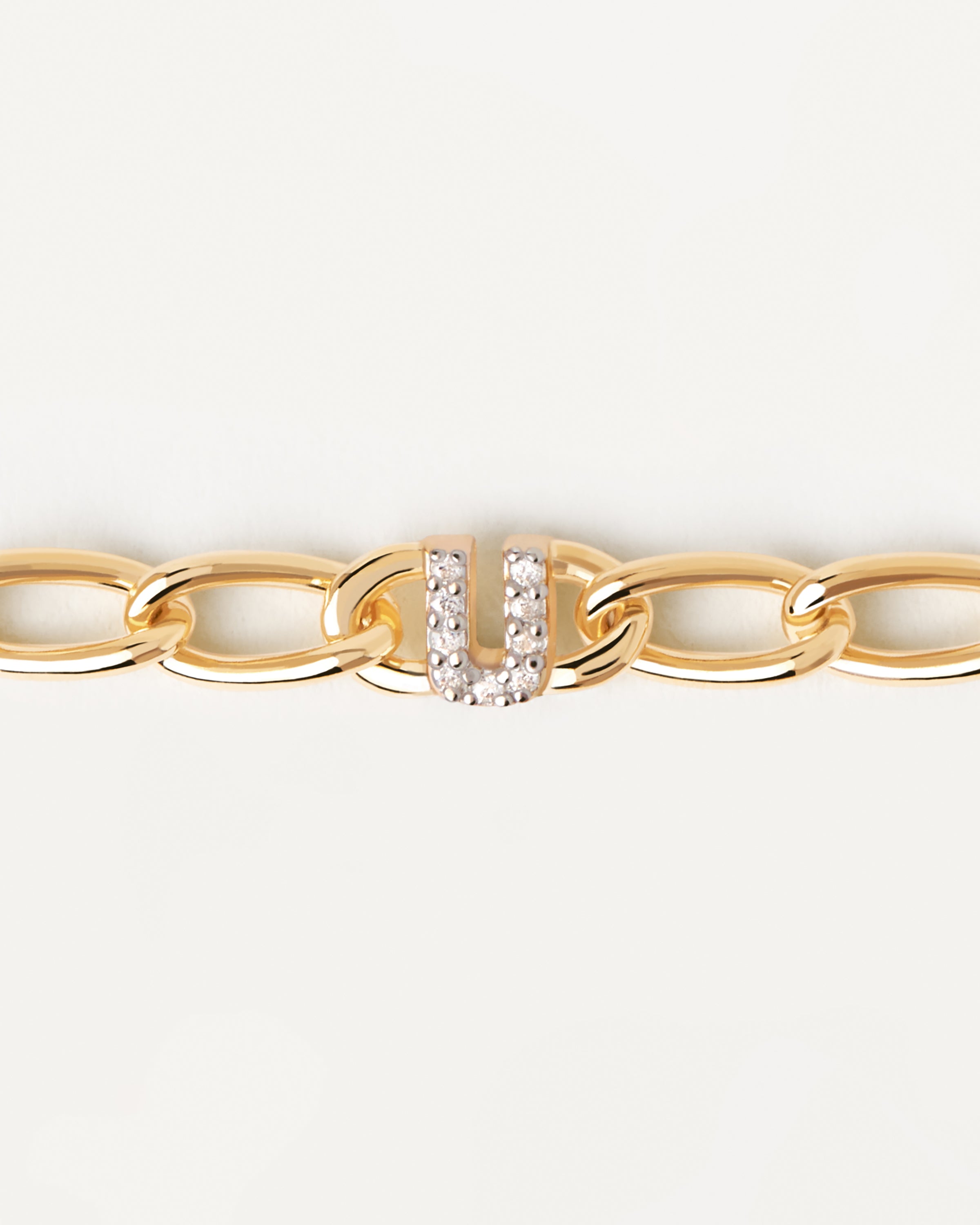 Stylish Letter U Chain Bracelet for Women - Gold & Silver Initial Jewelry Gift for Her - Perfect for Birthdays, Anniversaries & Everyday Wear