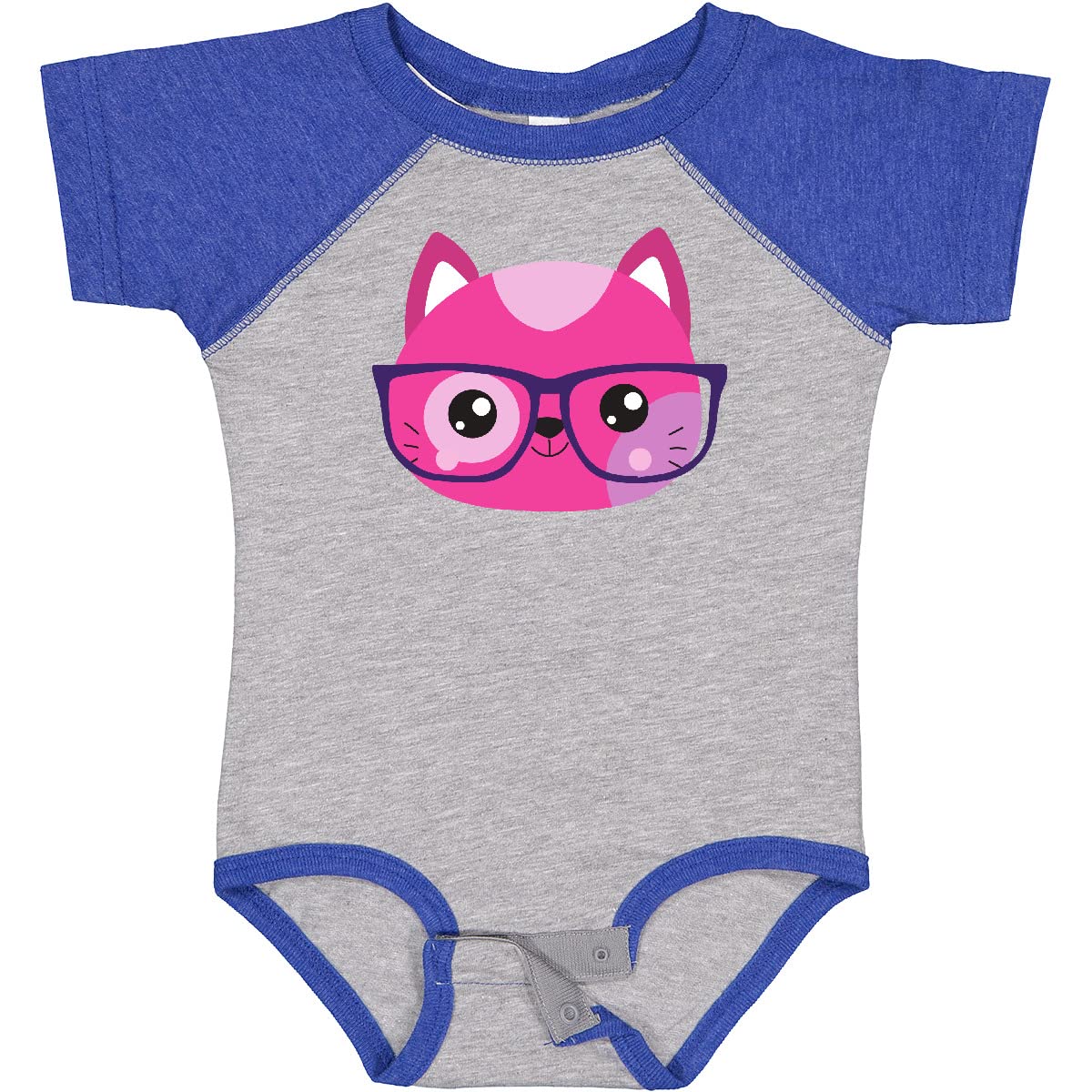 Hipster Cat Baby Bodysuit - Cute Kitten with Glasses for Playtime