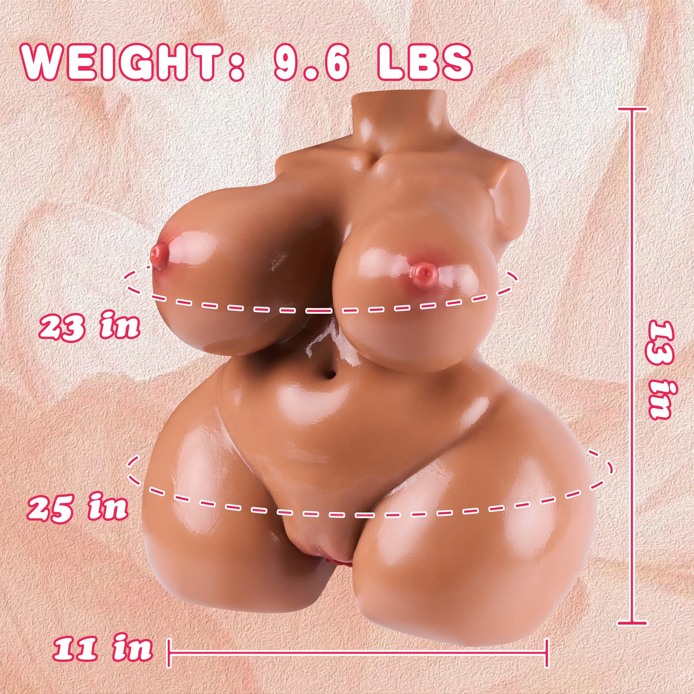 Realistic 3D BBW Adult Sex Doll - 9.6lb Male Masturbator with Big Breasts & Butt | 3-in-1 Female Torso Love Doll for Men | Discreet Pocket Pussy Sex Toy for Solo Pleasure & Couples Play | Perfect for Home Use, Travel & Spicing Up Your Sex Life