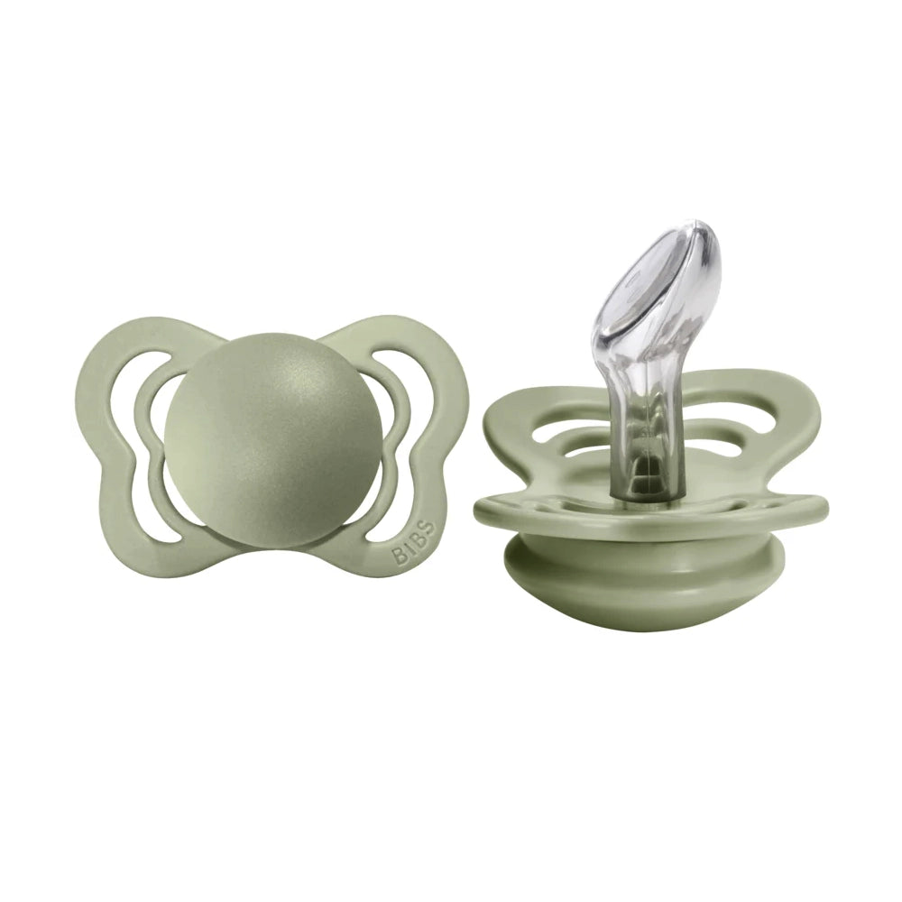 Orthodontic Silicone Pacifiers for Babies - 2 Pack, Sage Green - Soft & Safe for Teething, Soothing & Comfort - Perfect for Newborns, Infants & Toddlers - Ideal for Daycare, Travel & Home Use