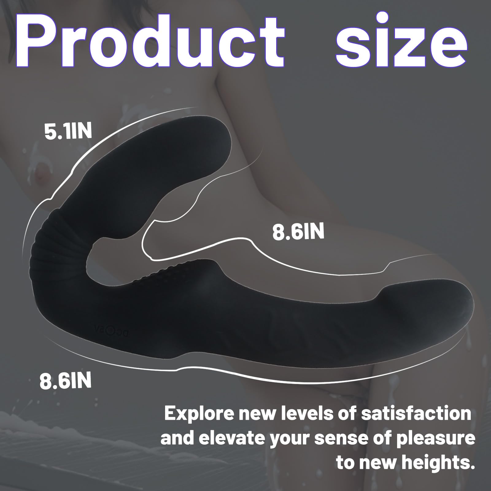 Premium Realistic Strapless Strap-On Dildo for Women - Remote Control G-Spot & Clitoral Vibrator with 10 Powerful Modes, Couples Adult Sex Toy for Lesbian & Anal Play (Black) - Perfect for Roleplay, Spicing Up Relationships & Intimate Bonding