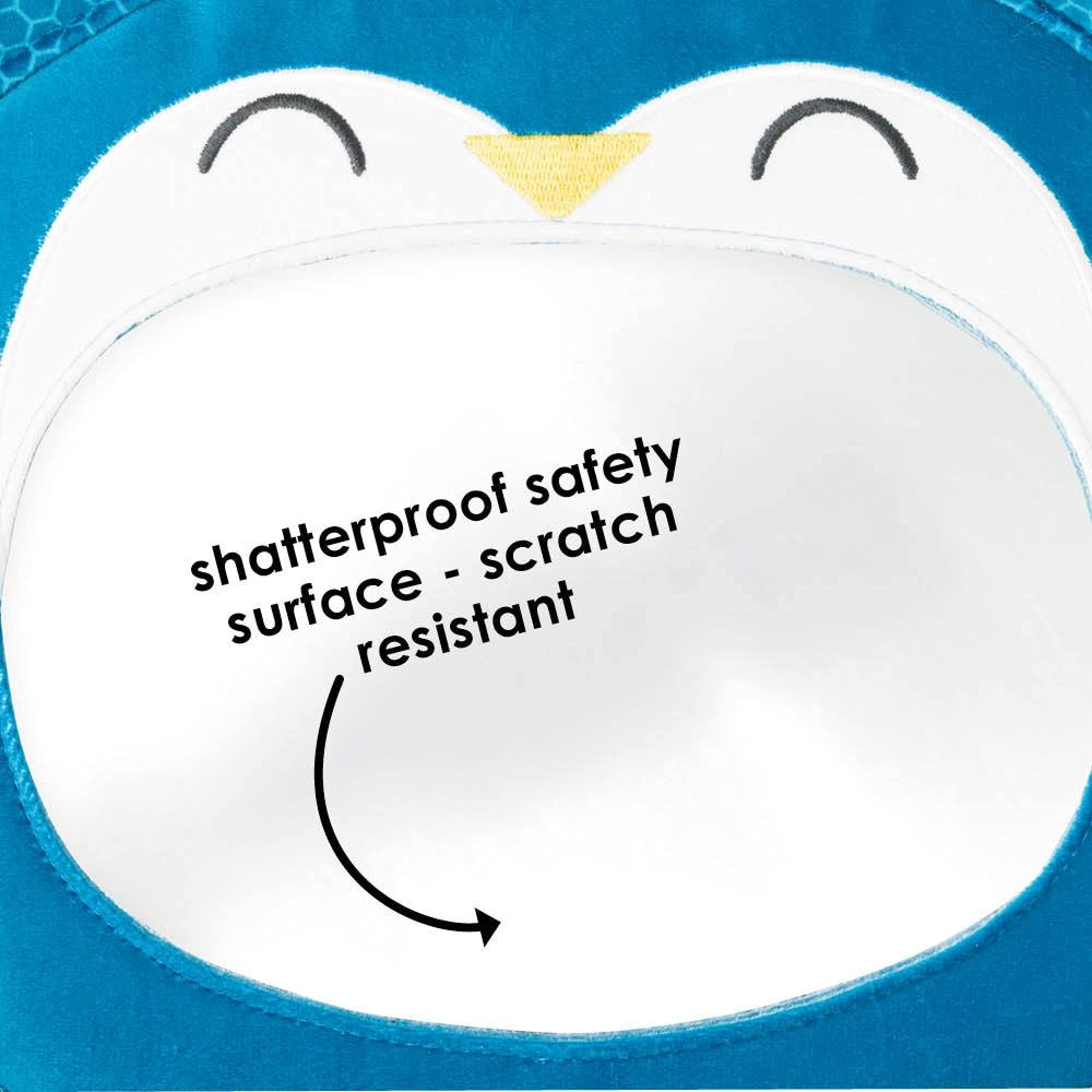 Diono Easy View Owl Baby Car Mirror - Adjustable Safety Car Seat Mirror for Rear Facing Infants | Shatterproof & Crash Tested with Wide Crystal Clear View | Perfect for Road Trips & Daily Commutes with Your Baby