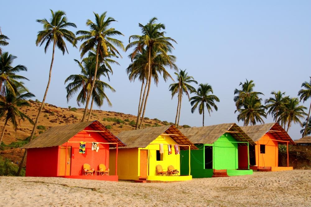 Wallmonkeys WM21976 Beach Huts Peel and Stick Wall Decals - 72