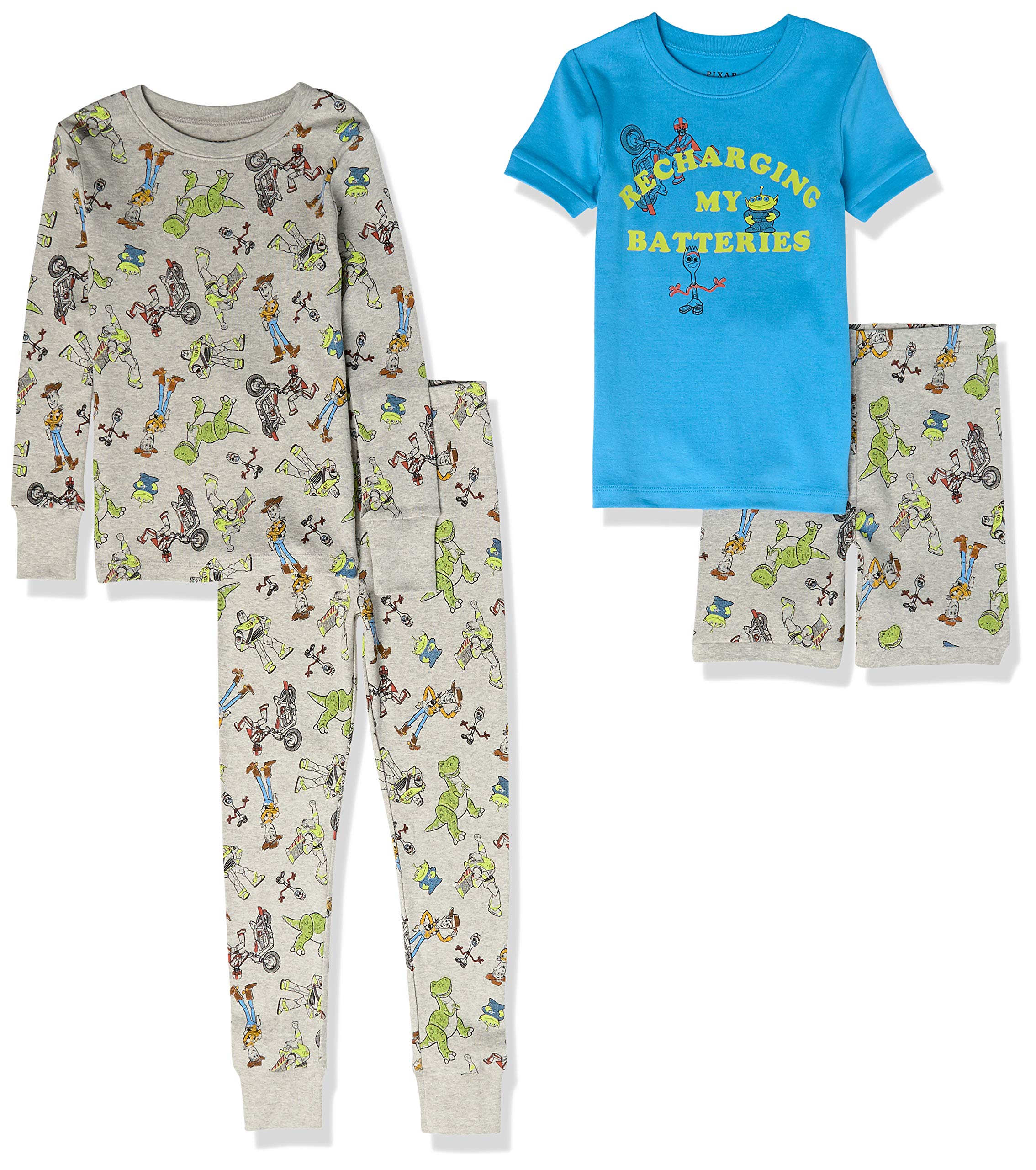 Amazon Essentials Baby Boys' Snug-Fit Cotton Pajama Sleepwear Sets - Soft & Comfortable 2-Piece PJs for Toddlers & Infants - Perfect for Bedtime, Naptime & Lounging