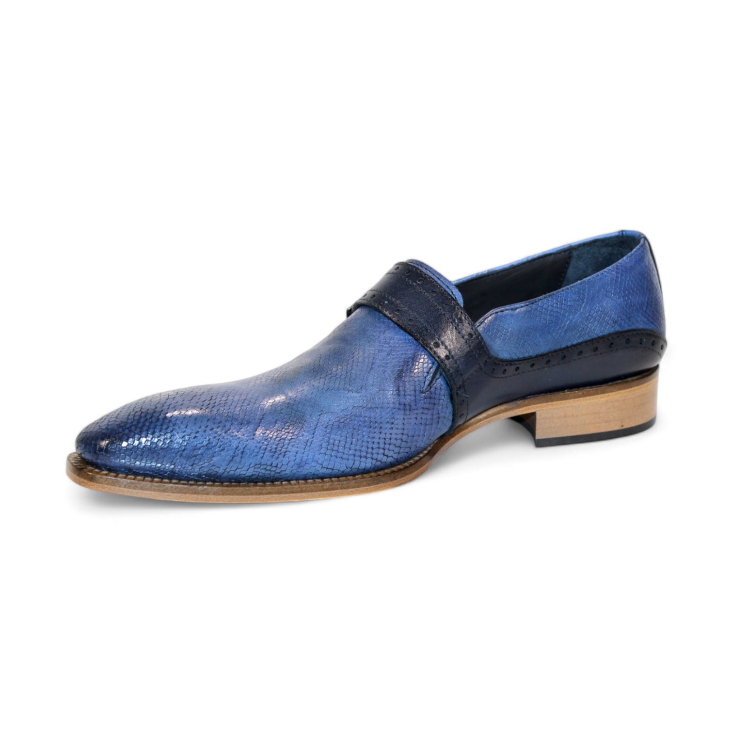 Duca Di Matiste Sezze Men's Dress Shoes - Powder Blue & Navy Oxfords for Formal Occasions, Weddings & Business Events