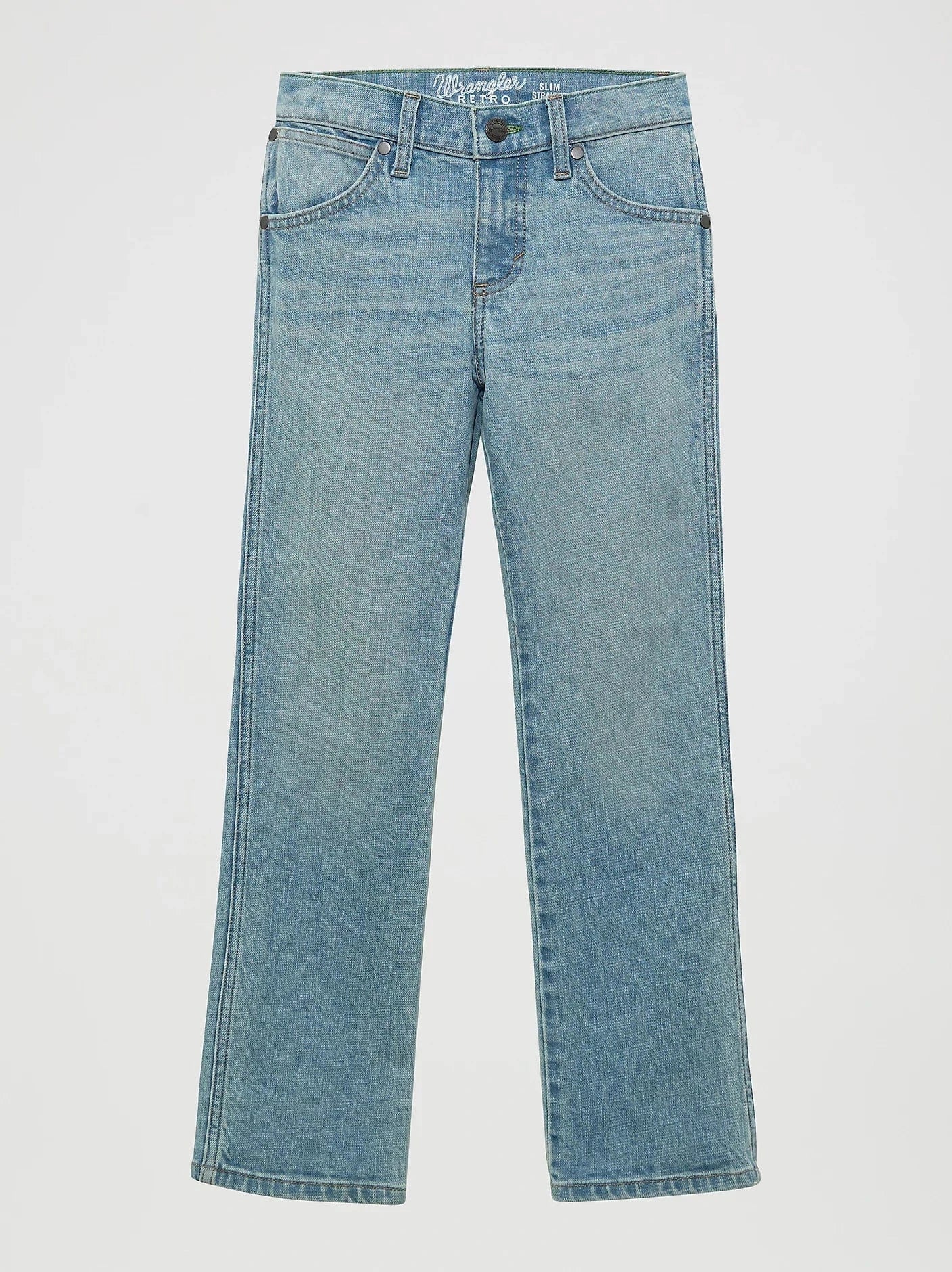 Wrangler Boys' Short Sleeve Lightweight Denim Shirt - Casual Summer Outfit for Playdates & Outdoor Adventures