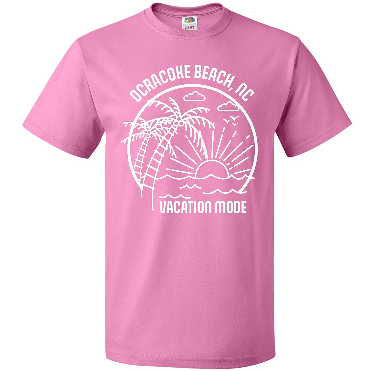 Inktastic Summer Vacation Mode Ocracoke Beach North Carolina Graphic T-Shirt - Comfortable Cotton Tee for Beach Trips, Travel & Casual Wear