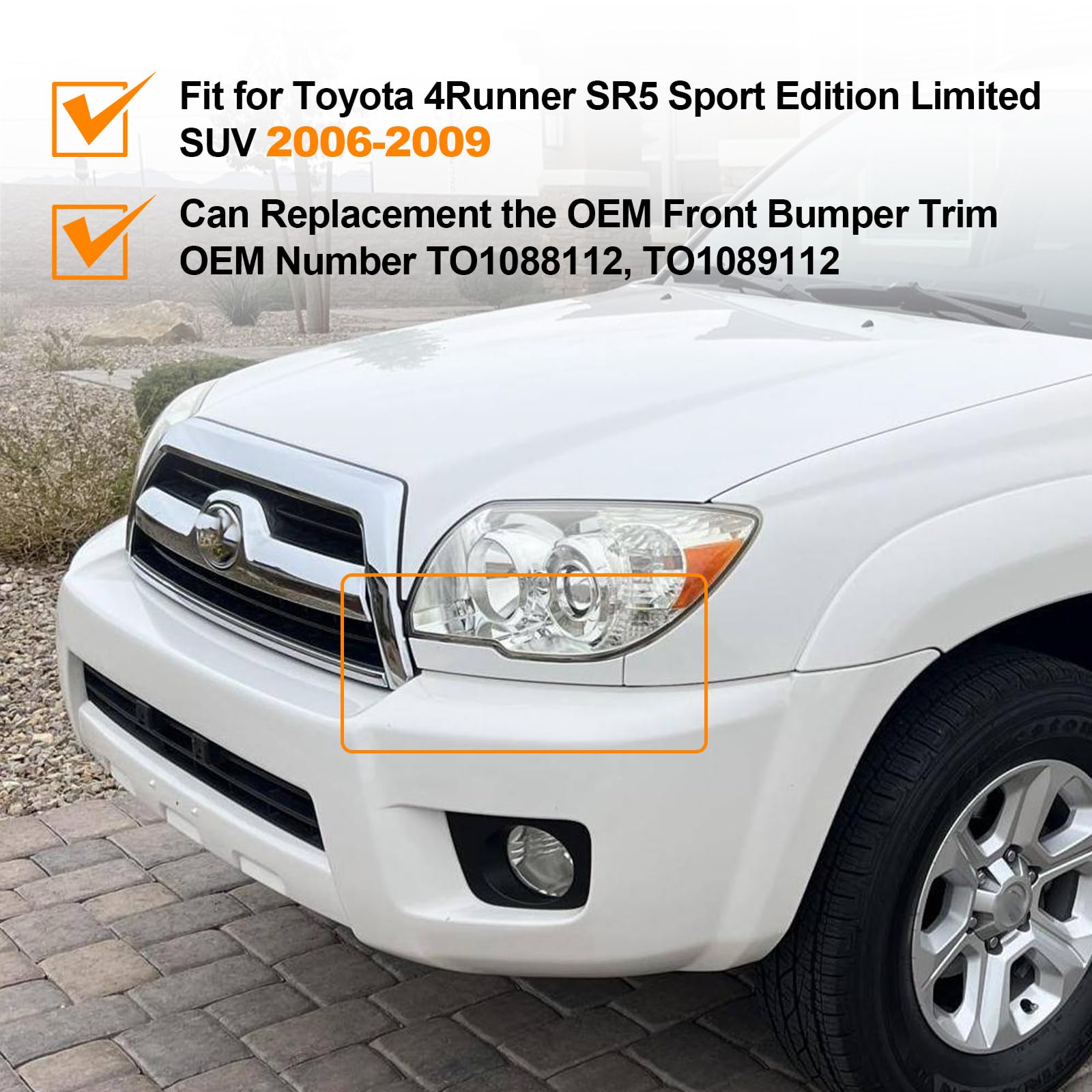 2006-2009 Toyota 4Runner LED Daytime Running Lights Headlights with Turn Signal & Fog Lights Assembly - Durable Replacement for 4Runner Models - Perfect for Night Driving & Off-Road Adventures