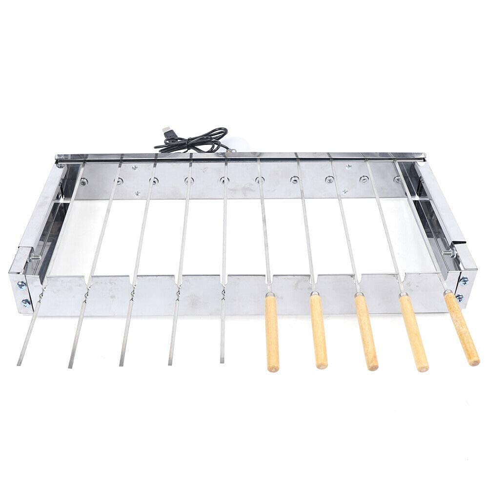 Portable Electric BBQ Grill - 10-Hole Rolling Outdoor Picnic Grill for Camping, Backyard, and Tailgating | Perfect for Patio, Beach, and Family Gatherings