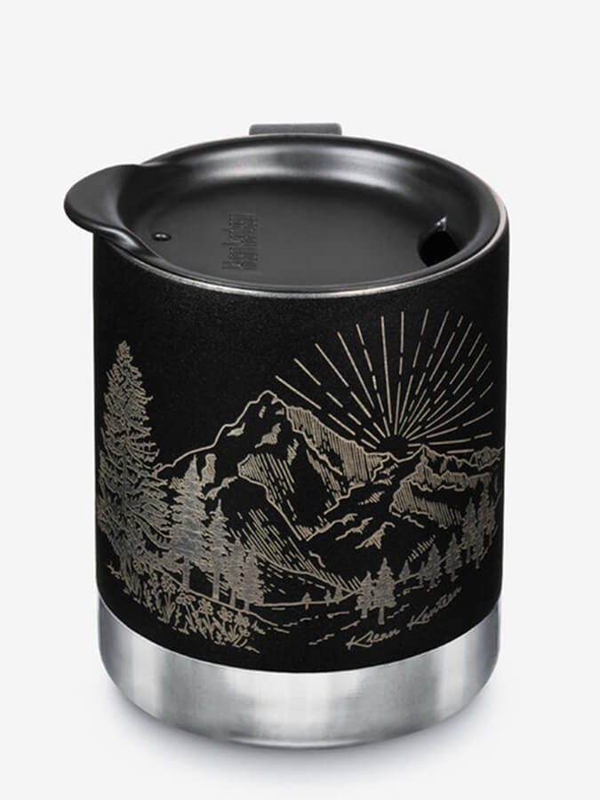 Klean Kanteen 12oz (355ml) Insulated Stainless Steel Travel Mug - Leak Proof Camping Coffee Tumbler for Hot & Cold Beverages - Perfect for Hiking, Camping, Office and Outdoor Adventures