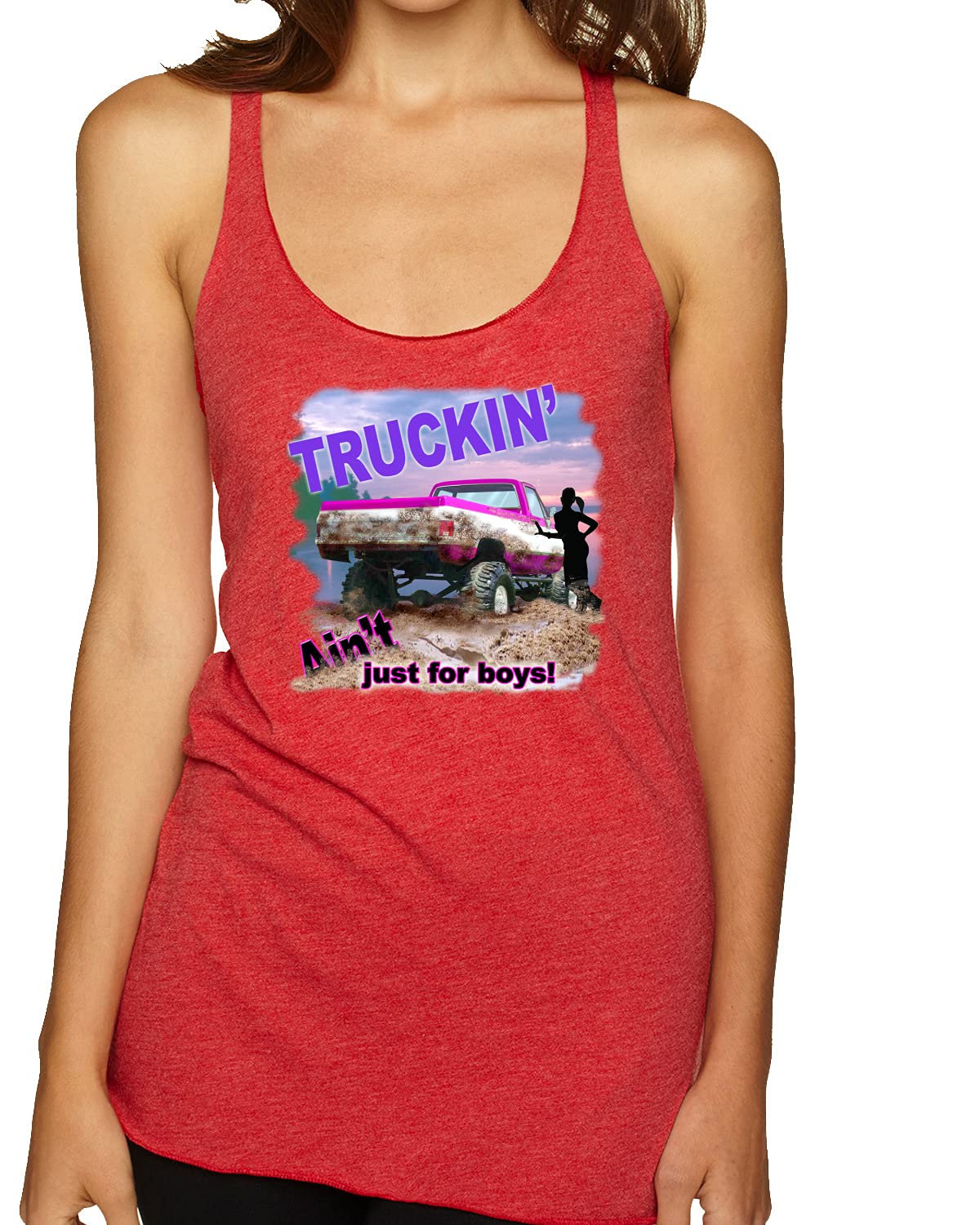 Stylish Cars and Trucks Tri-Blend Racerback Tank Top for Women & Men - Comfortable Vintage Trucker Tee for Casual Wear, Road Trips & Car Enthusiasts