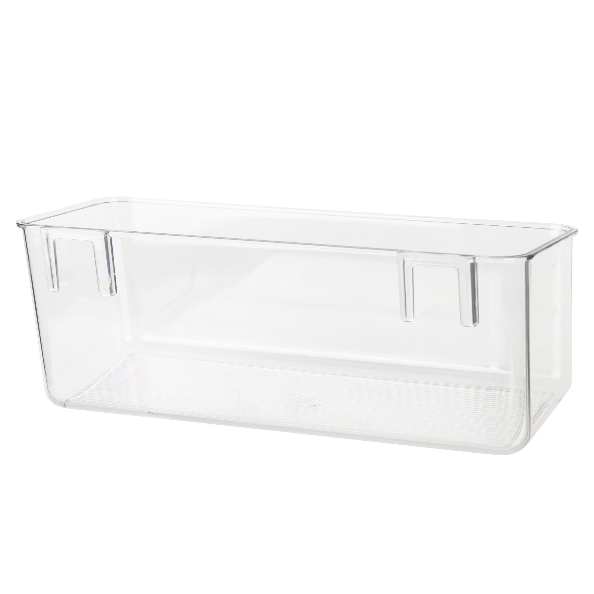 Clear Wall Mount Adhesive Storage Container - Wide Transparent Organizer for Bathroom, Kitchen & Office - Perfect for Storing Toiletries, Spices & Office Supplies