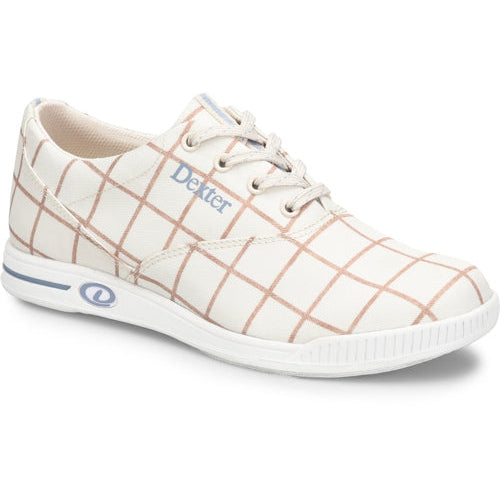 Dexter Women's Kerrie Cream Plaid Bowling Shoes - Comfortable & Stylish for League Play & Casual Bowling