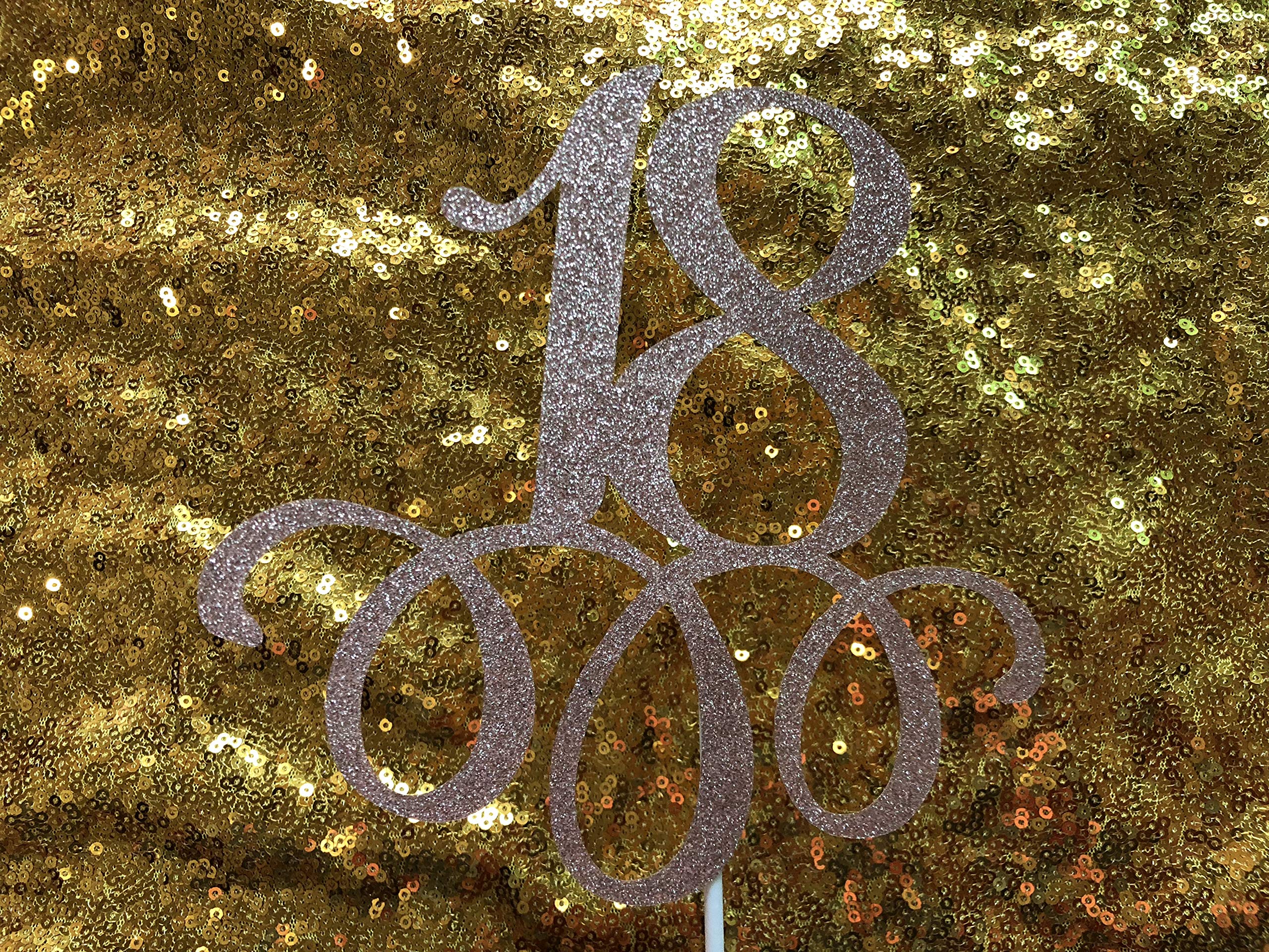 18th Birthday Cake Topper - Rose Gold '18' Cake Decor for Girls & Boys | Perfect for 18th Birthday Party, Sweet 16 Celebration & Milestone Cakes