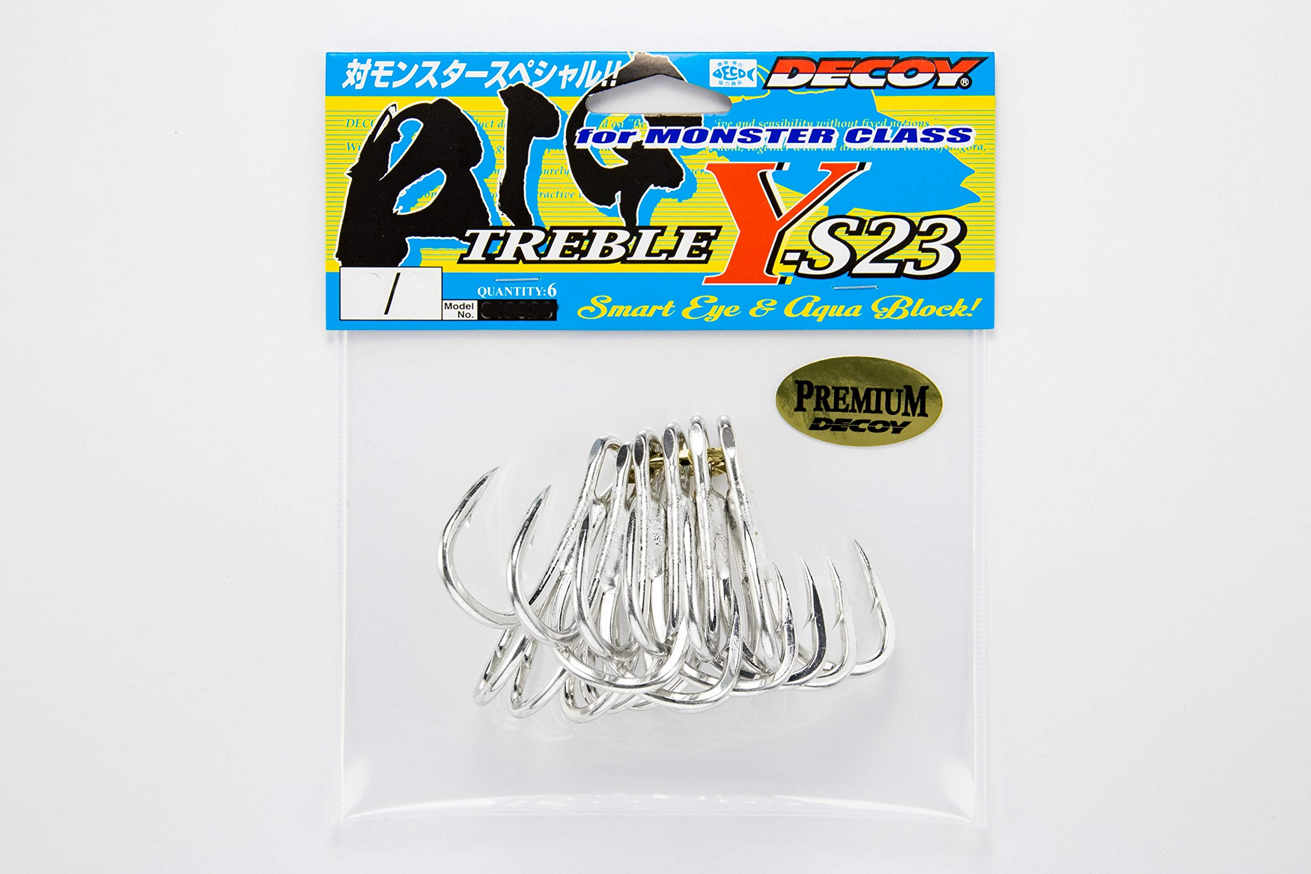 Decoy Big Treble Y-S23 Size 10/0 Monster Class Saltwater Fishing Hooks - Strong Treble Hooks for Saltwater Game Fish Like Tuna, Marlin & Swordfish