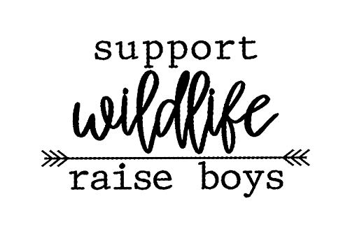 Funny Wildlife Support Decal Vinyl Sticker for Cars, Trucks, Vans, Walls & Laptops - Black, 7.5 x 4.5 inches - CCI2650 | Great for Boys' Rooms, Office Decor & Vehicle Personalization