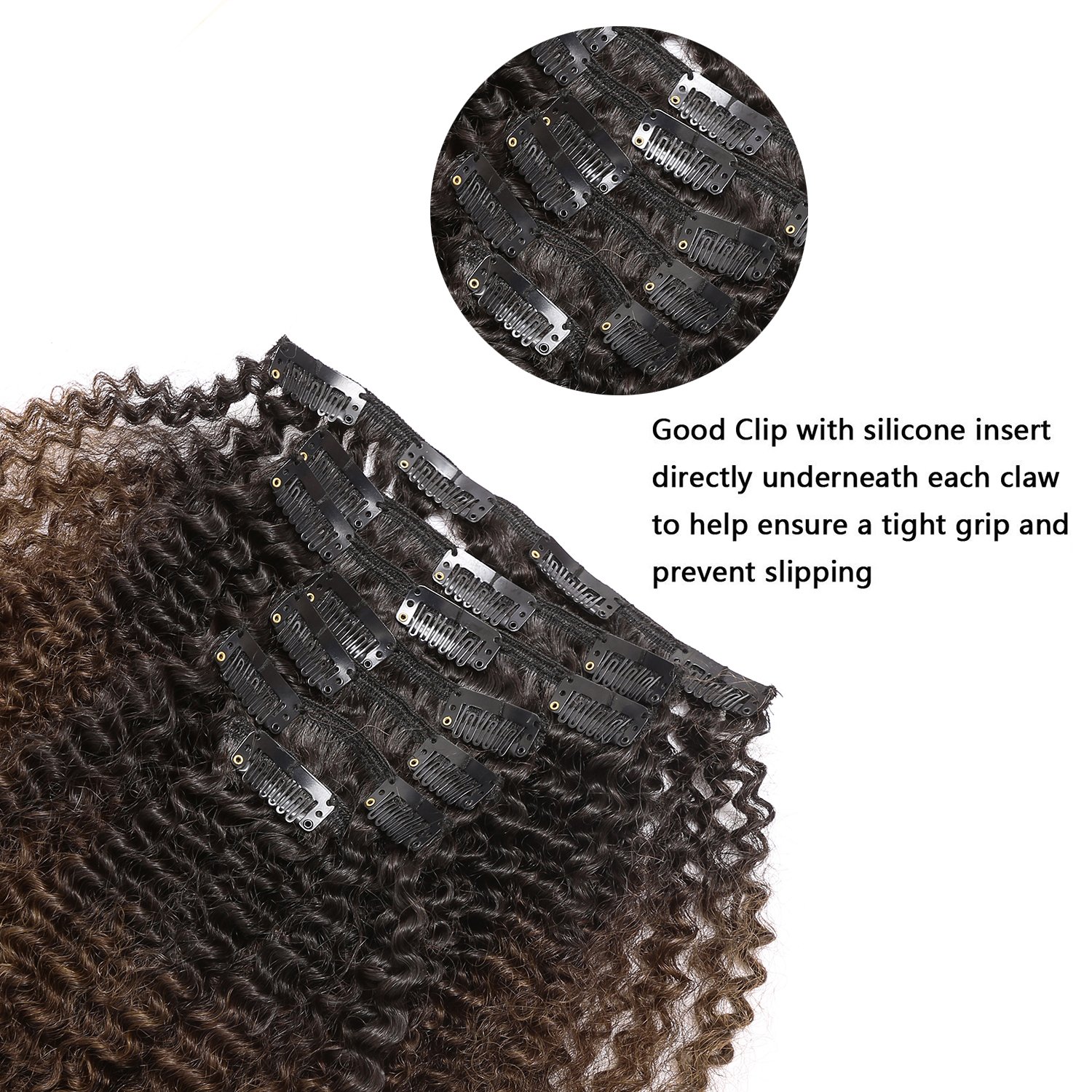 Afro Kinky Curly Clip-in Hair Extensions 10 Inch - 100% Remy Human Hair 4B 4C Natural Black (120g, 17 Clips, T#1B/4AC) for Full Head Volume | Perfect for Protective Styles, Weddings & Daily Wear