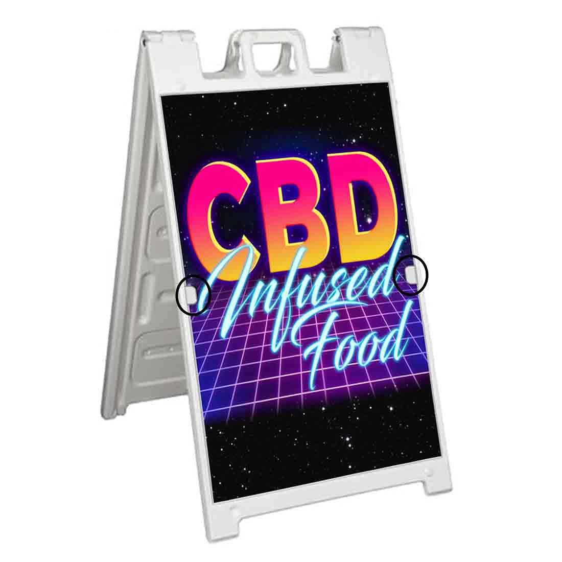 Premium CBD Infused Food A-Frame Sign (24