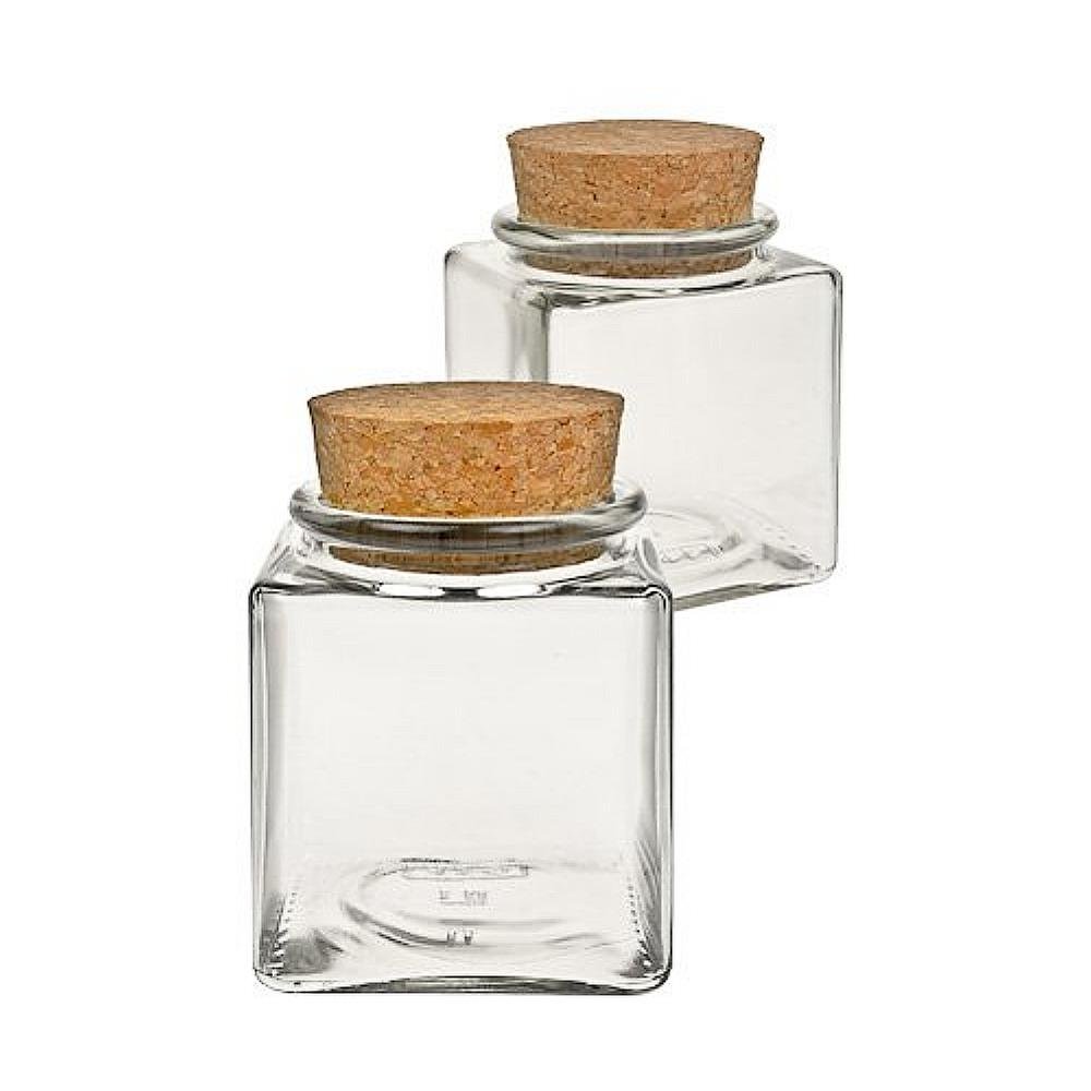 Viva Housewares Glass Spice Jars with Cork Stoppers - 200ml Airtight Containers for Spices, Salt, Sugar & Herbs | Perfect for Kitchen Organization & Pantry Storage