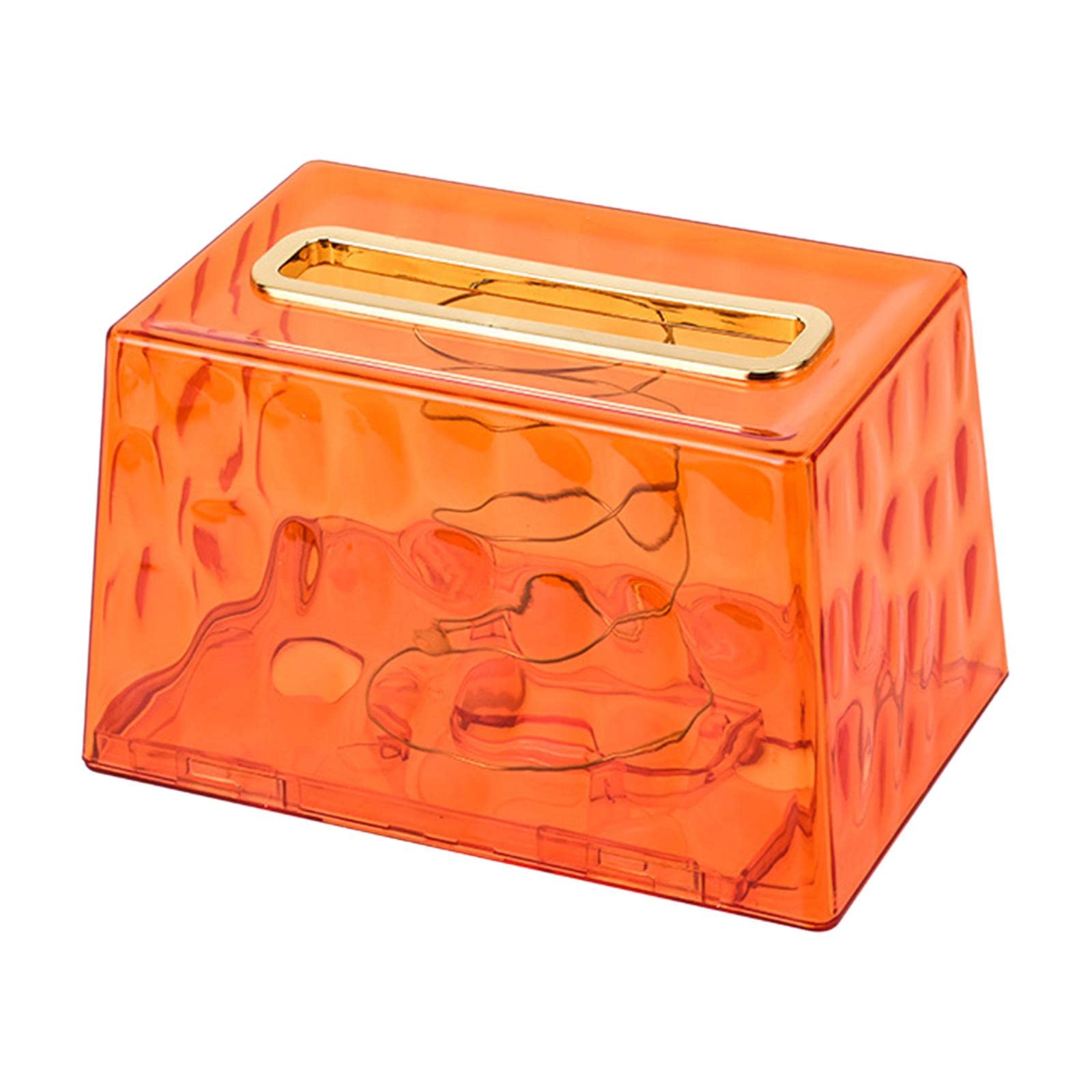 MagiDeal Creative Facial Tissue Box Holder - Wall Mounted or Desktop Napkin Organizer for Kitchen, Dresser, Vanity Table (Orange) | Perfect for Home, Office, and Bathroom Organization