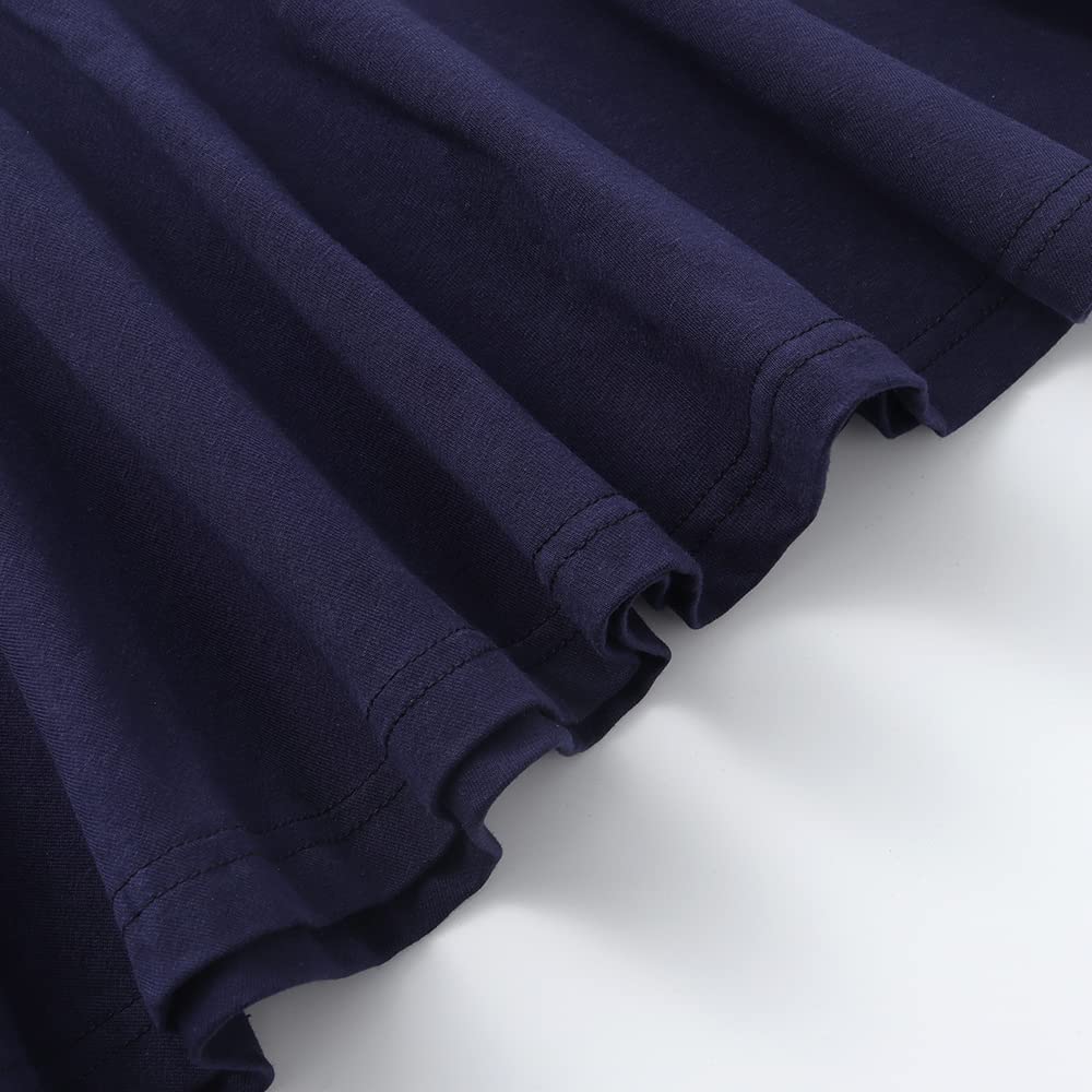 Noomelfish Girls Stretchy Cotton Suspender Skater Skirt Flared Overall Dress for Ages 4-12 Years - Perfect for School, Parties, and Casual Outfits
